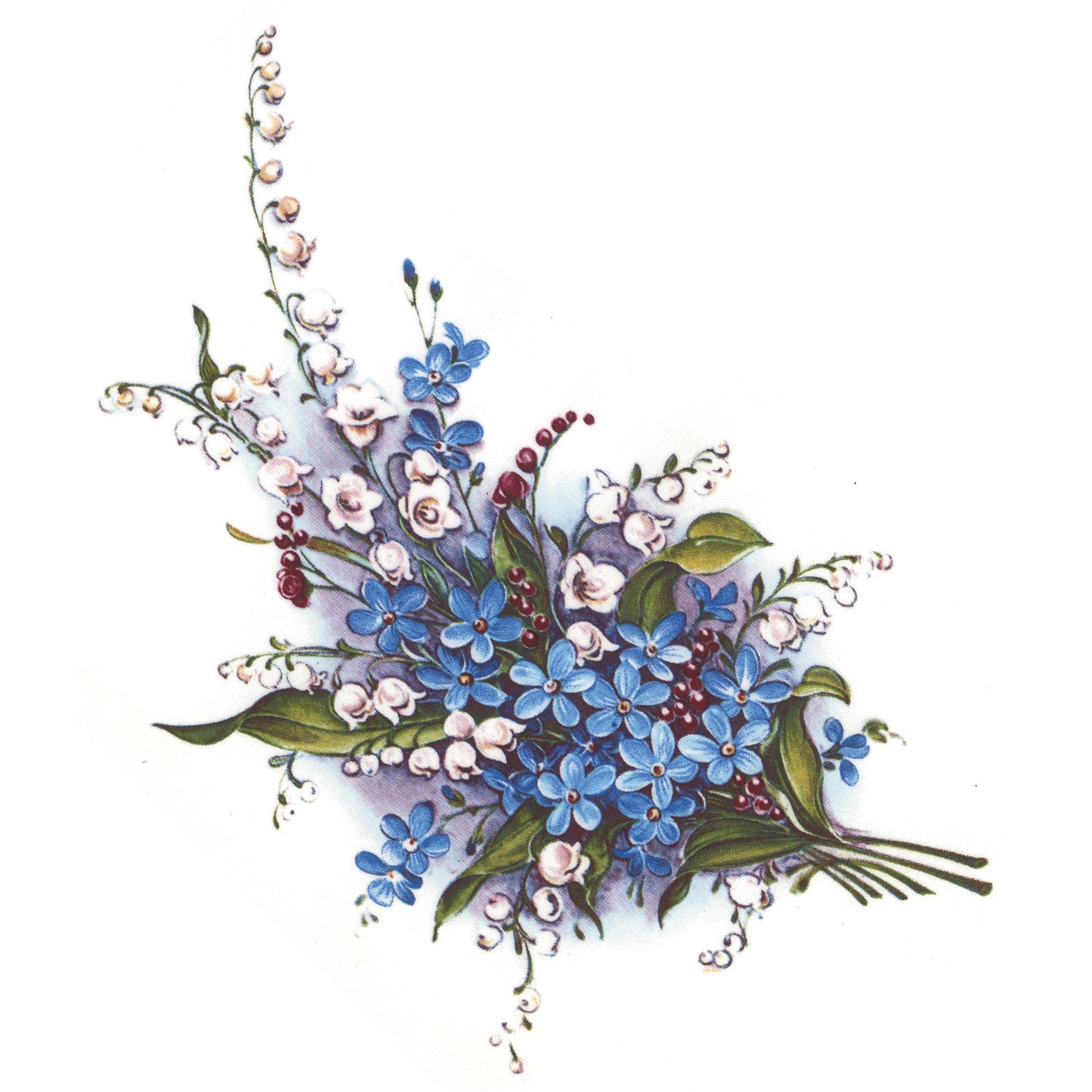 Forget Me Not Lily Flowers Overglaze Waterslide Ceramic Decals
