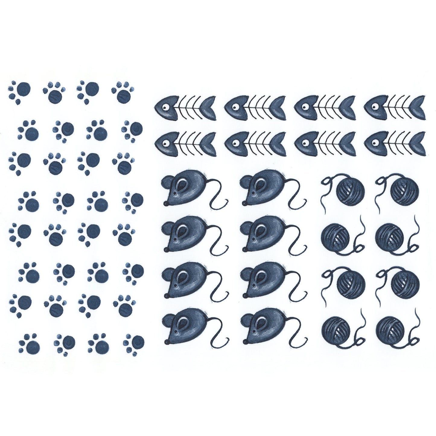 Alley Cat Black Sketch Overglaze Waterslide Ceramic Decals