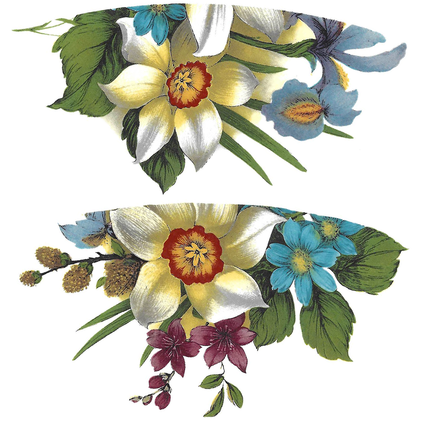 Spring Flower Teacup Wraps B Overglaze Ceramic Decals
