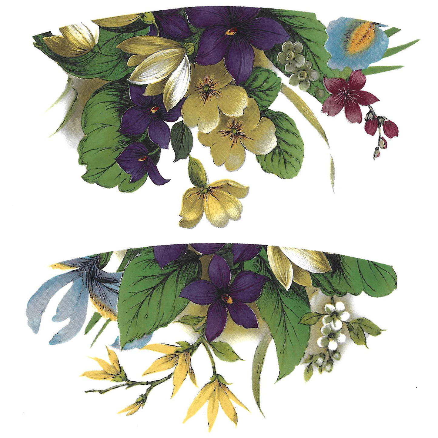 Spring Flower Teacup Wraps C Overglaze Ceramic Decals