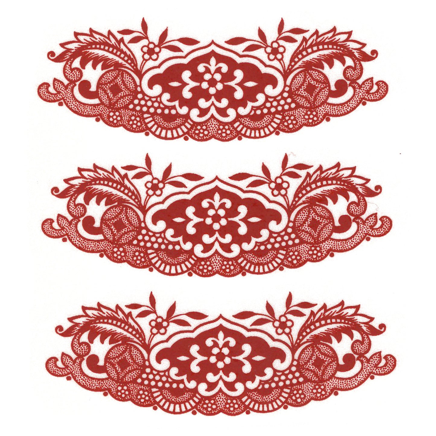 Red Willow China Curved Border Overglaze Waterslide Ceramic Decals