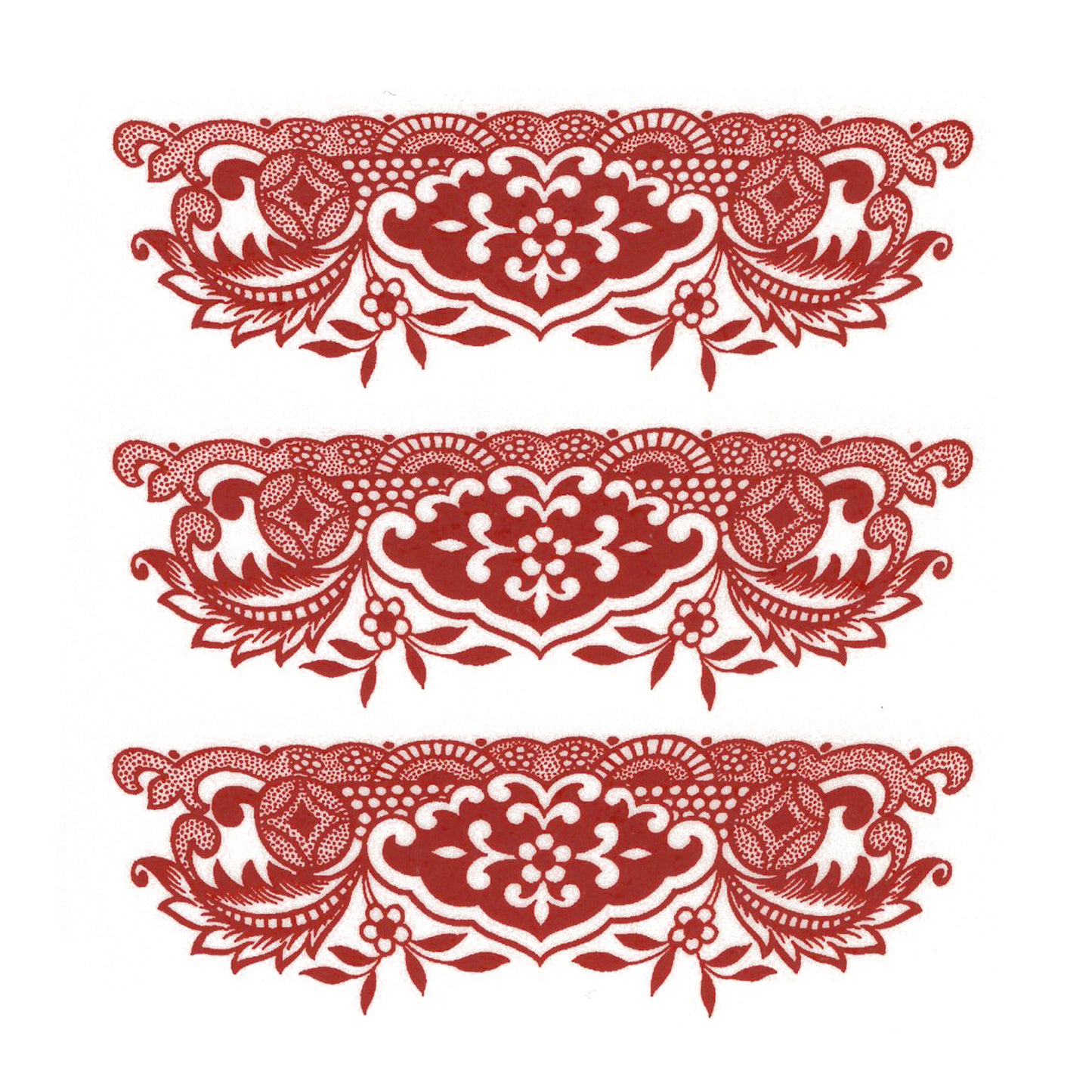 Red Willow China Flower Small Border Overglaze Waterslide Ceramic Decals