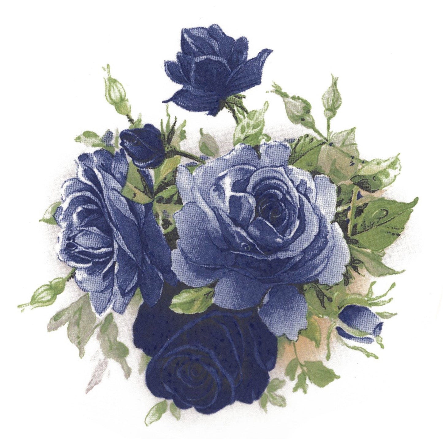 Flowers Moonlit Blue Rose Overglaze Ceramic Decals