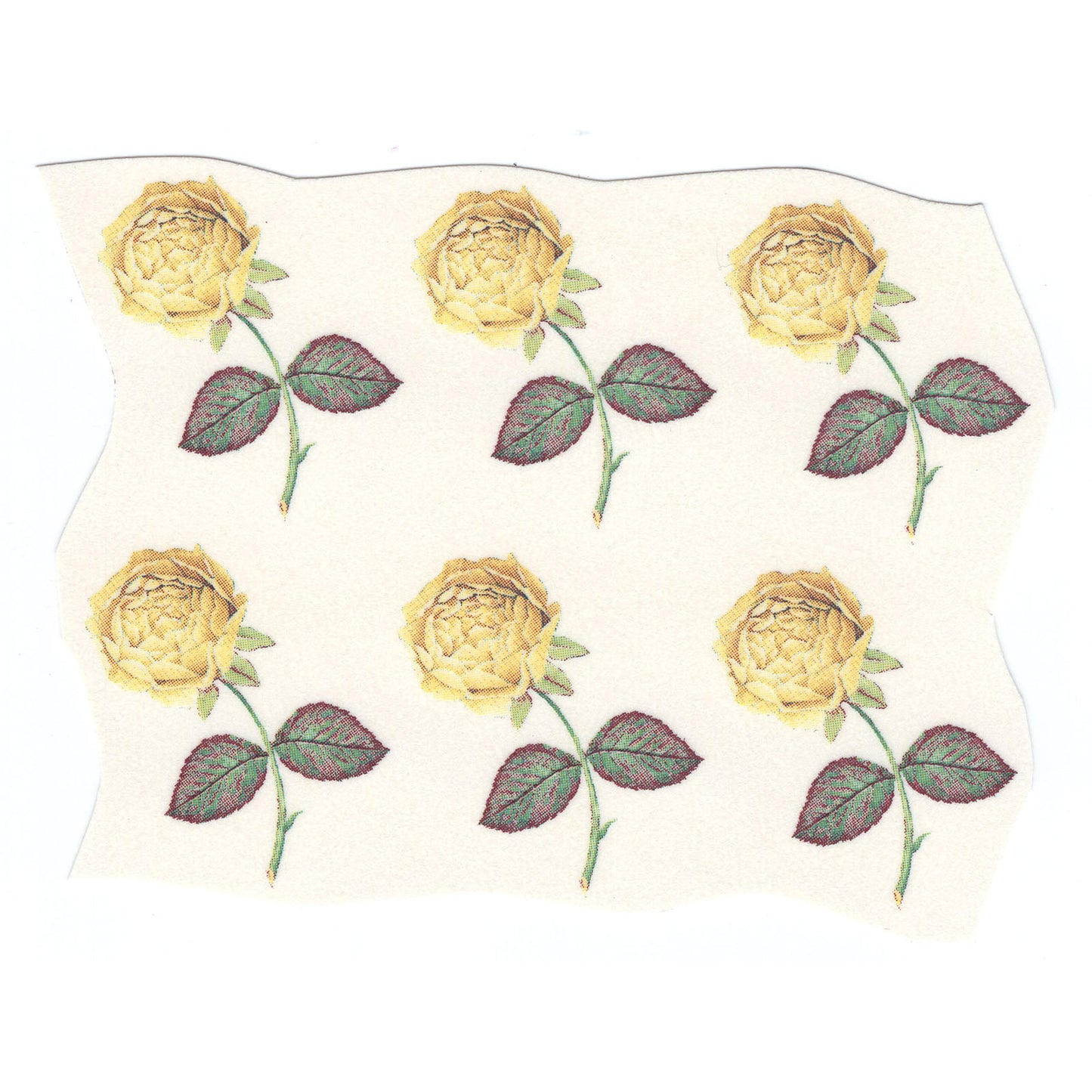 Yellow Rose Overglaze Ceramic Decals