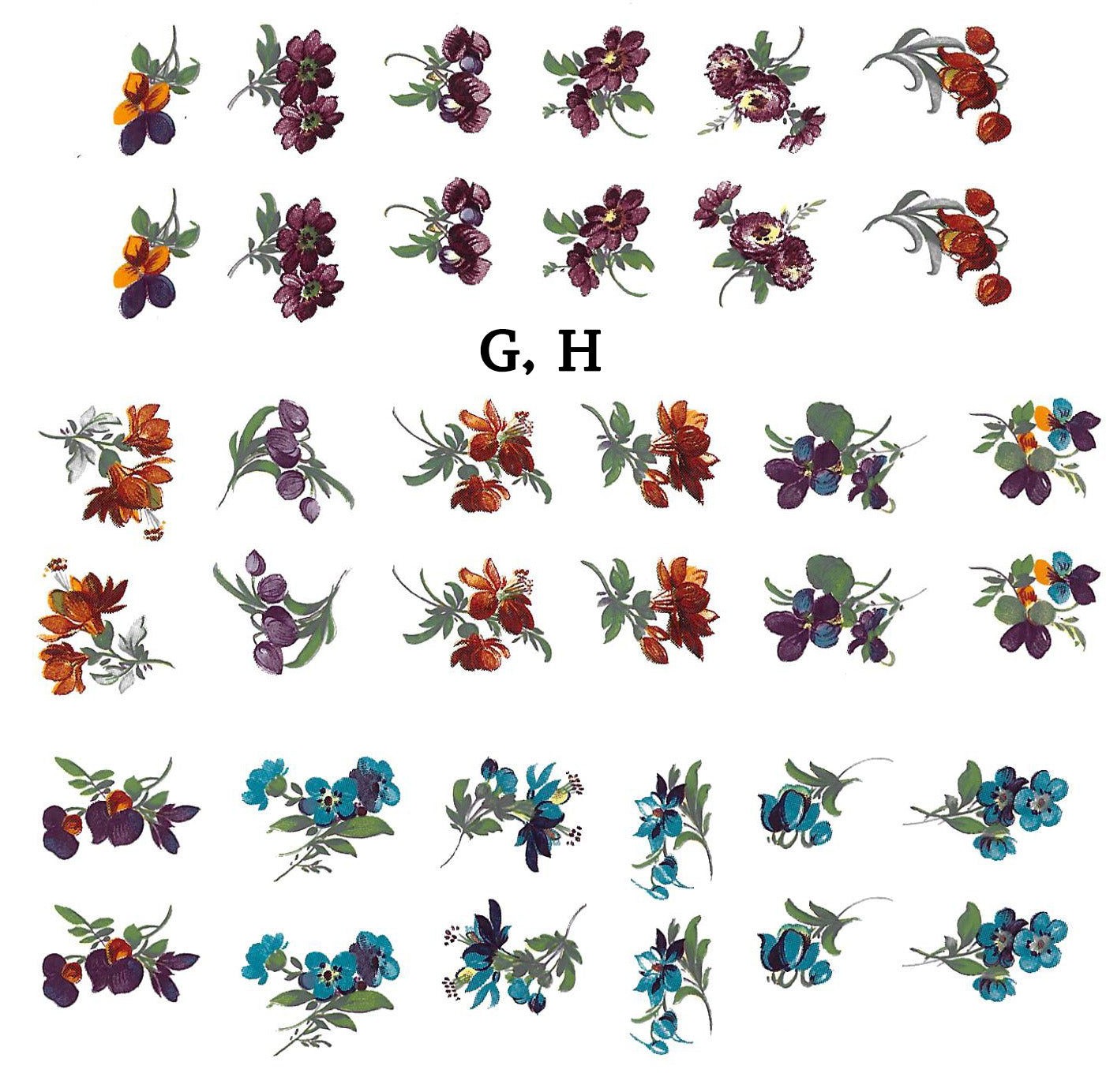 Vibrant Wildflower Flowers Overglaze Ceramic Decals