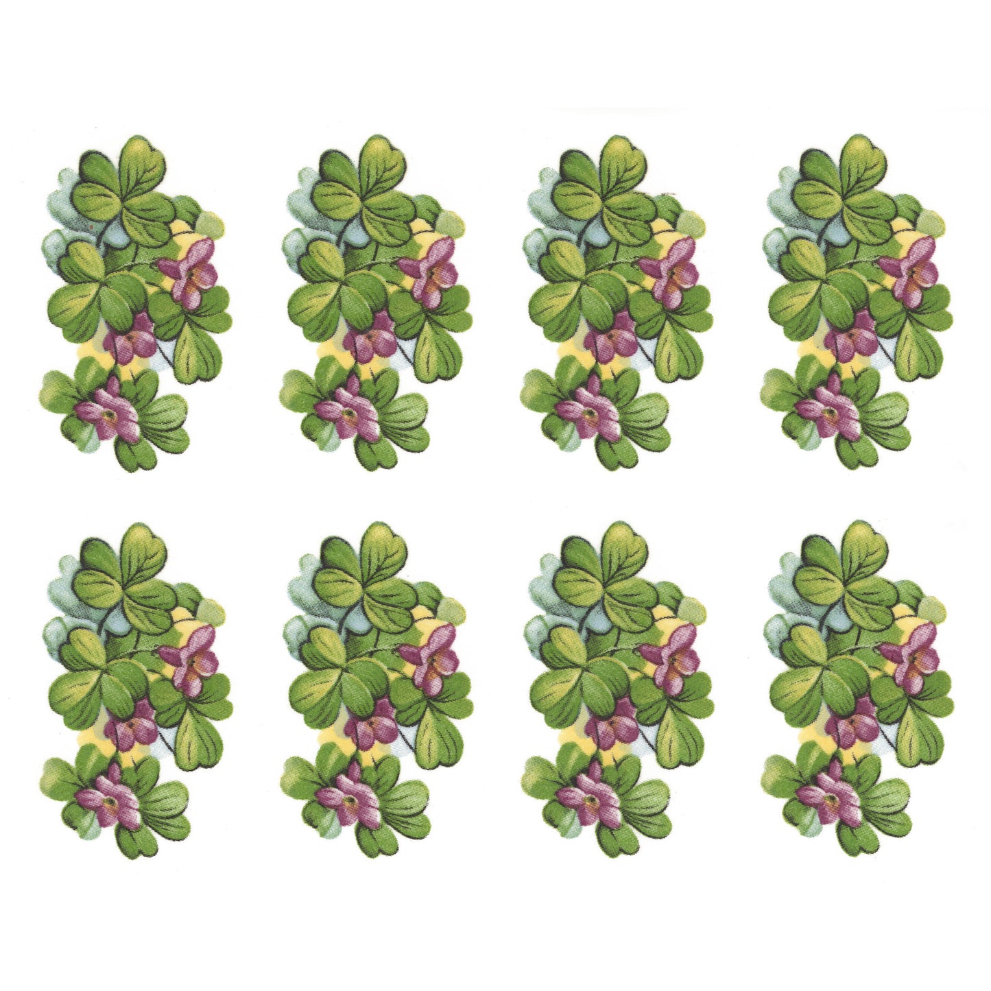 Blooming Shamrock Overglaze Waterslide Ceramic Decals