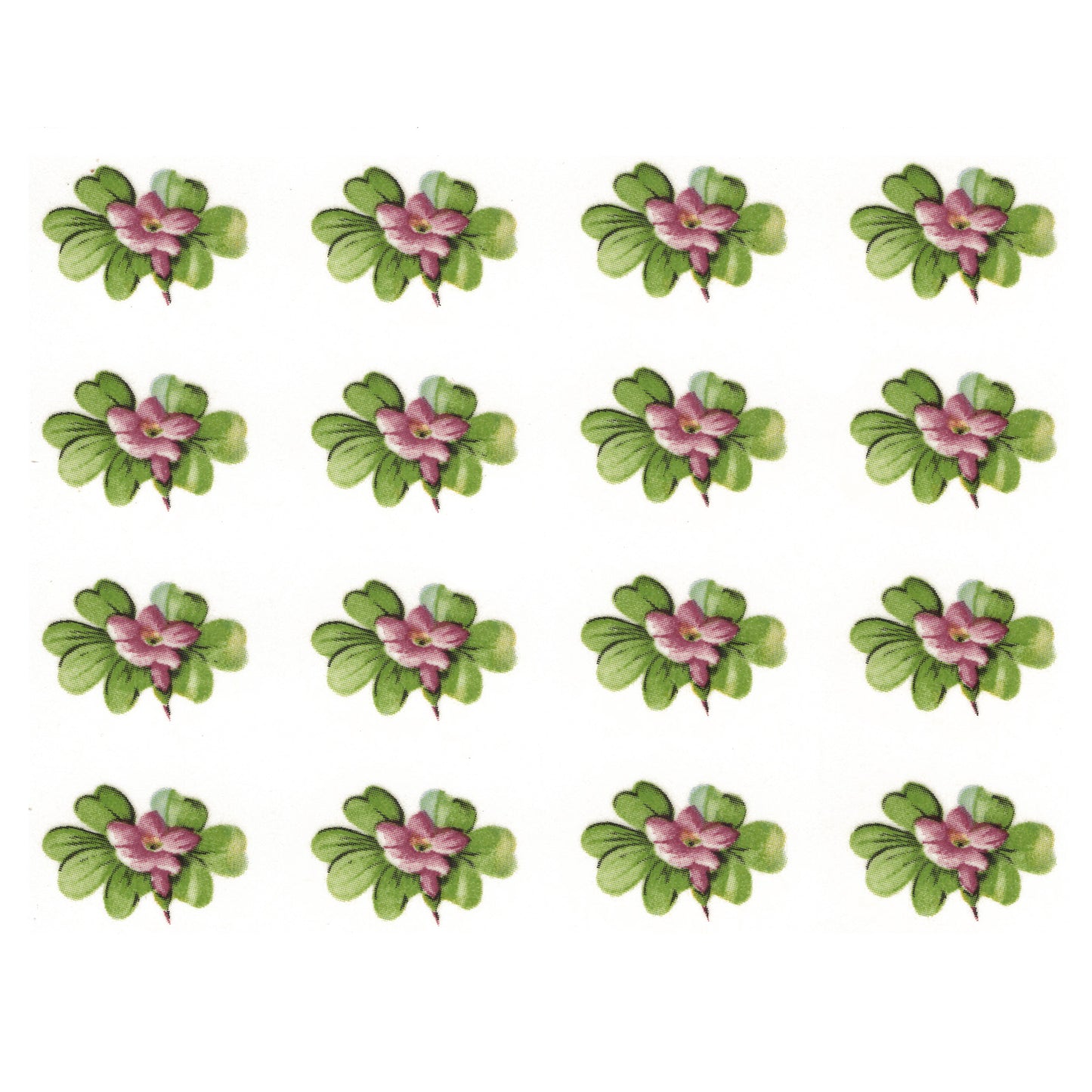 Blooming Shamrock Overglaze Waterslide Ceramic Decals
