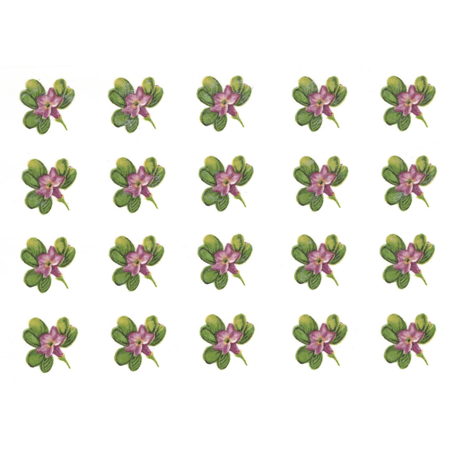 Blooming Shamrock Overglaze Waterslide Ceramic Decals