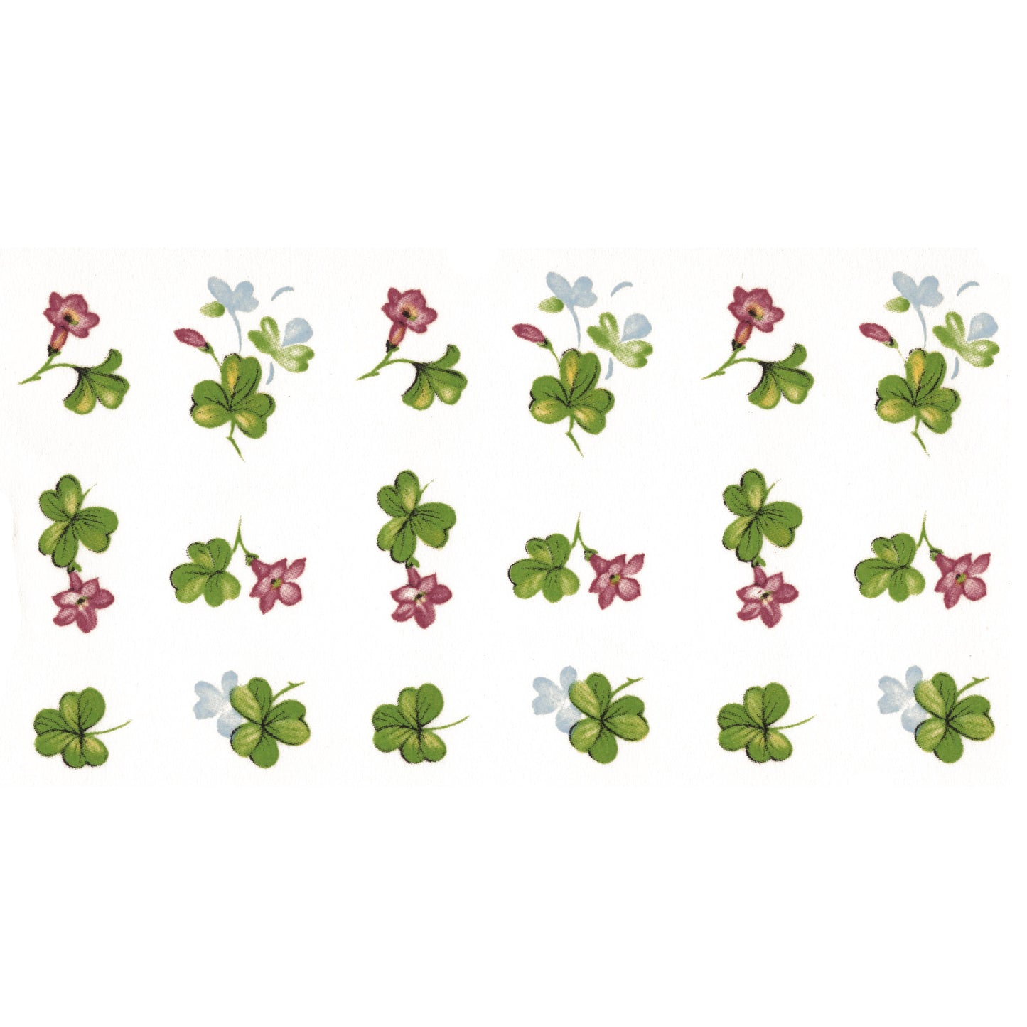 Blooming Shamrock Overglaze Waterslide Ceramic Decals
