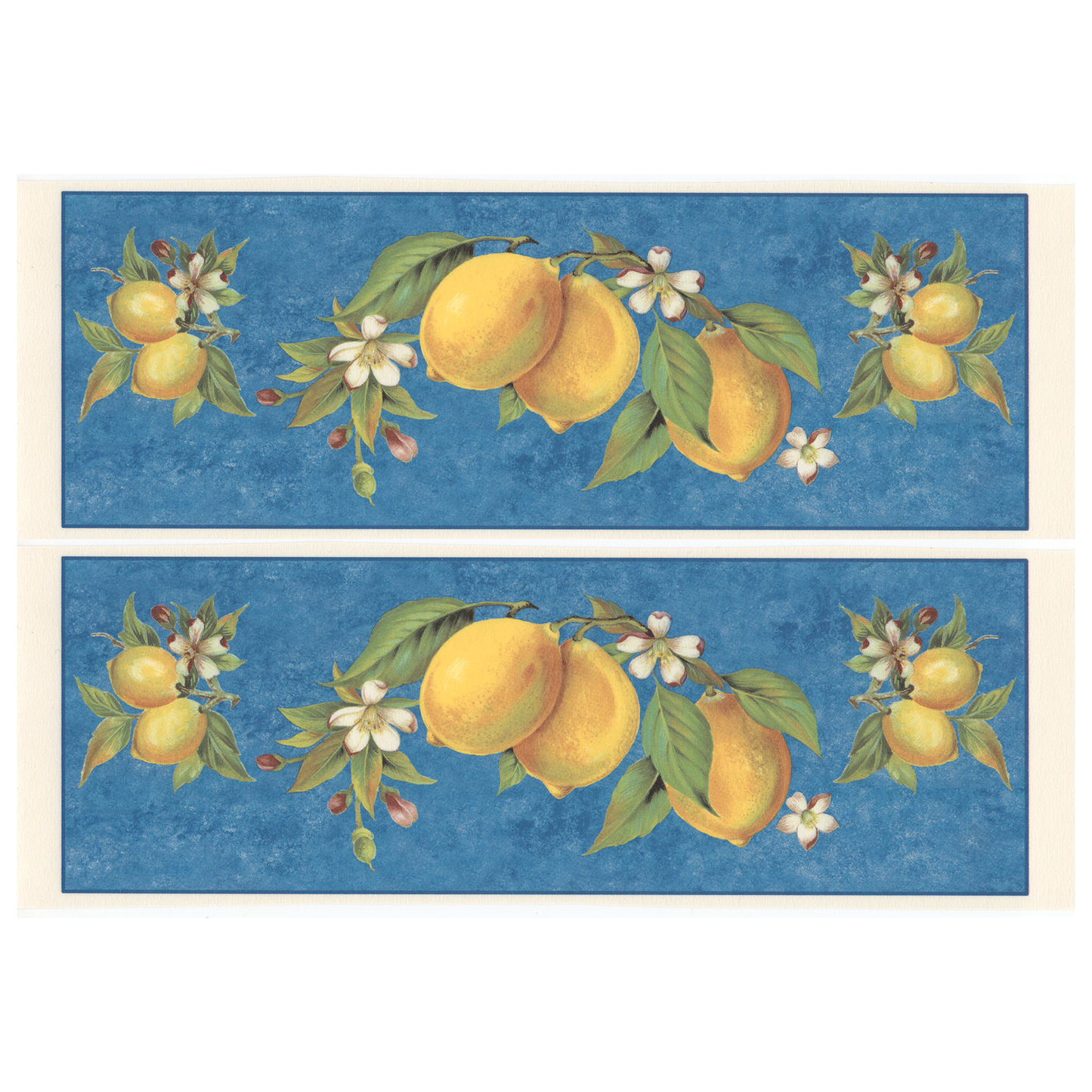 Lemon Wrap with Blue Background Mug Wrap Overglaze Waterslide Ceramic Decal
