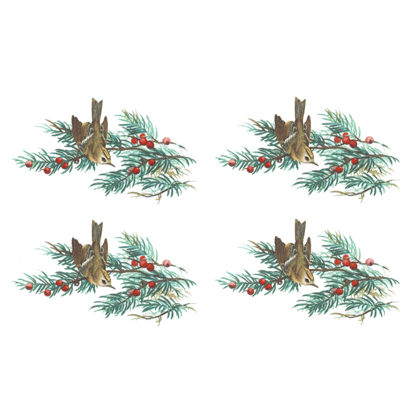 Goldcrest Birds in the Woods Overglaze Ceramic Decals