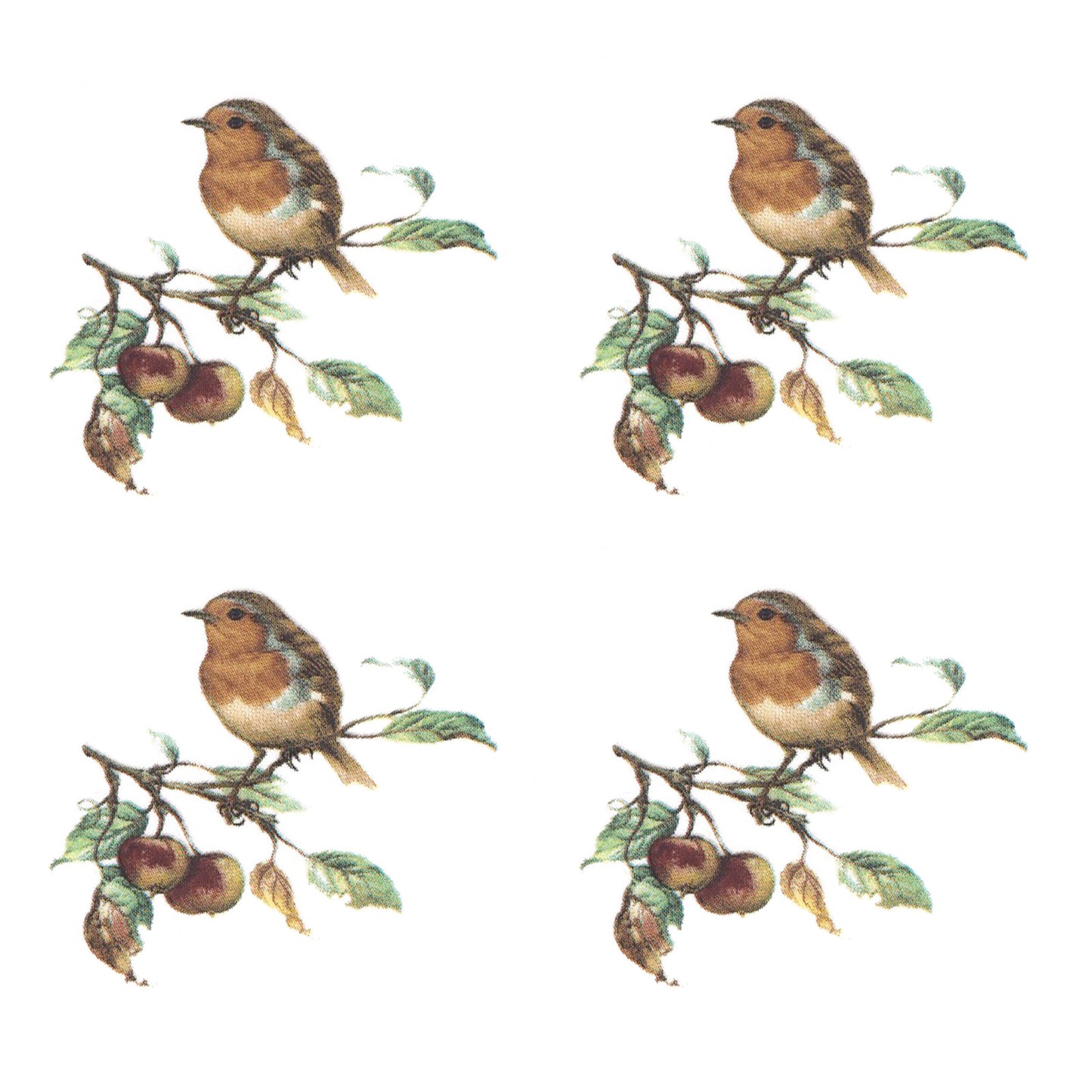 Robin Birds in the Woods Overglaze Ceramic Decals