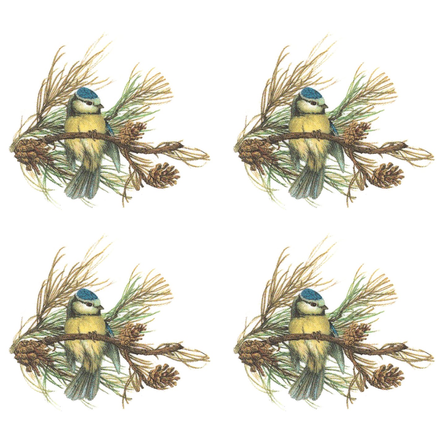 Bluebird Birds in the Woods Overglaze Ceramic Decals