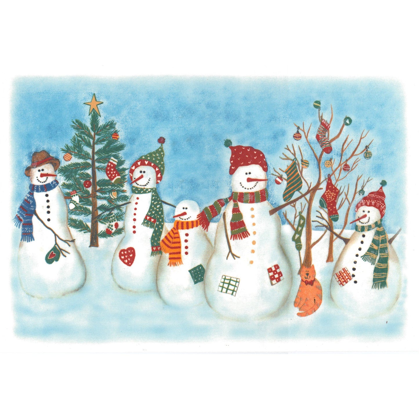 Christmas Snowman Tree Socks Tray Overglaze Ceramic Decals