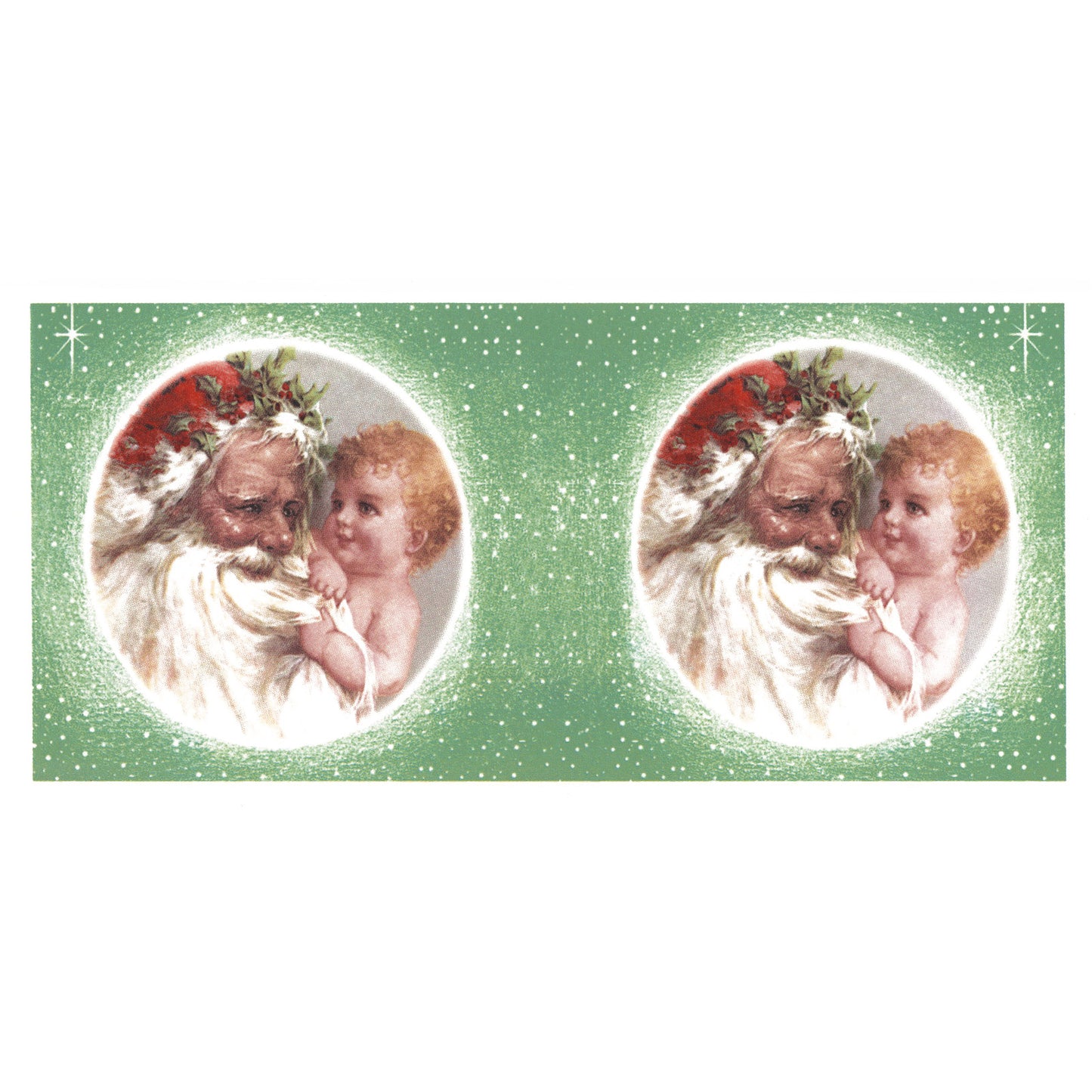 Christmas Santa Baby Mug Wrap Overglaze Ceramic Decals