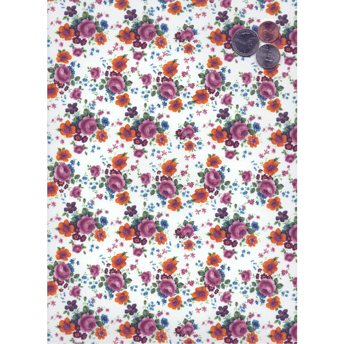 Allover Chintz Pink Wild Rose Flowers 9 x 13.5 Inch Ceramic Decal Sheet