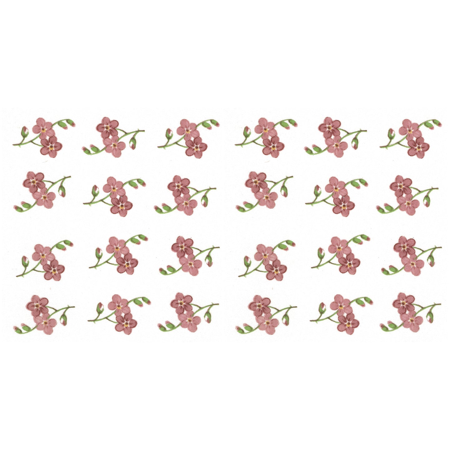 Forget Me Not Peach Pink Flower Bits Overglaze Ceramic Waterslide Decals