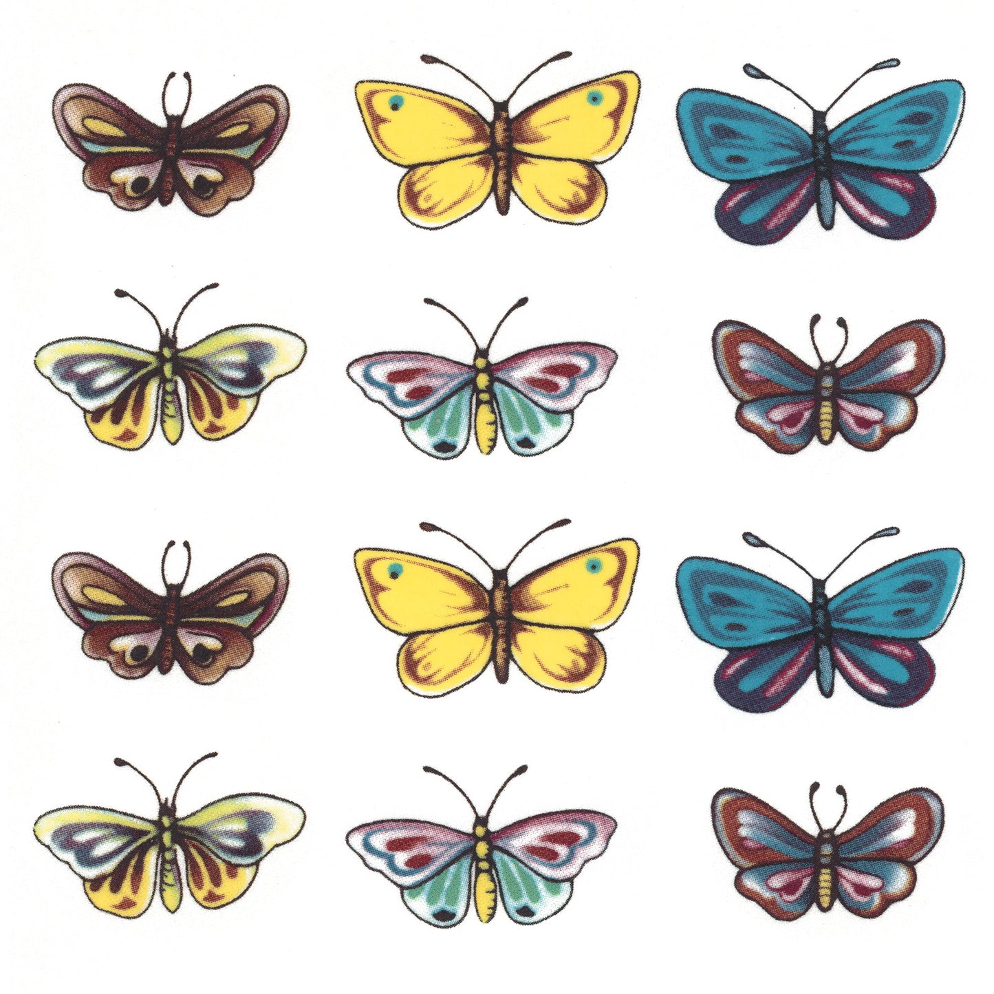 Cute Butterfly Sets Select Size Waterslide Ceramic Decals