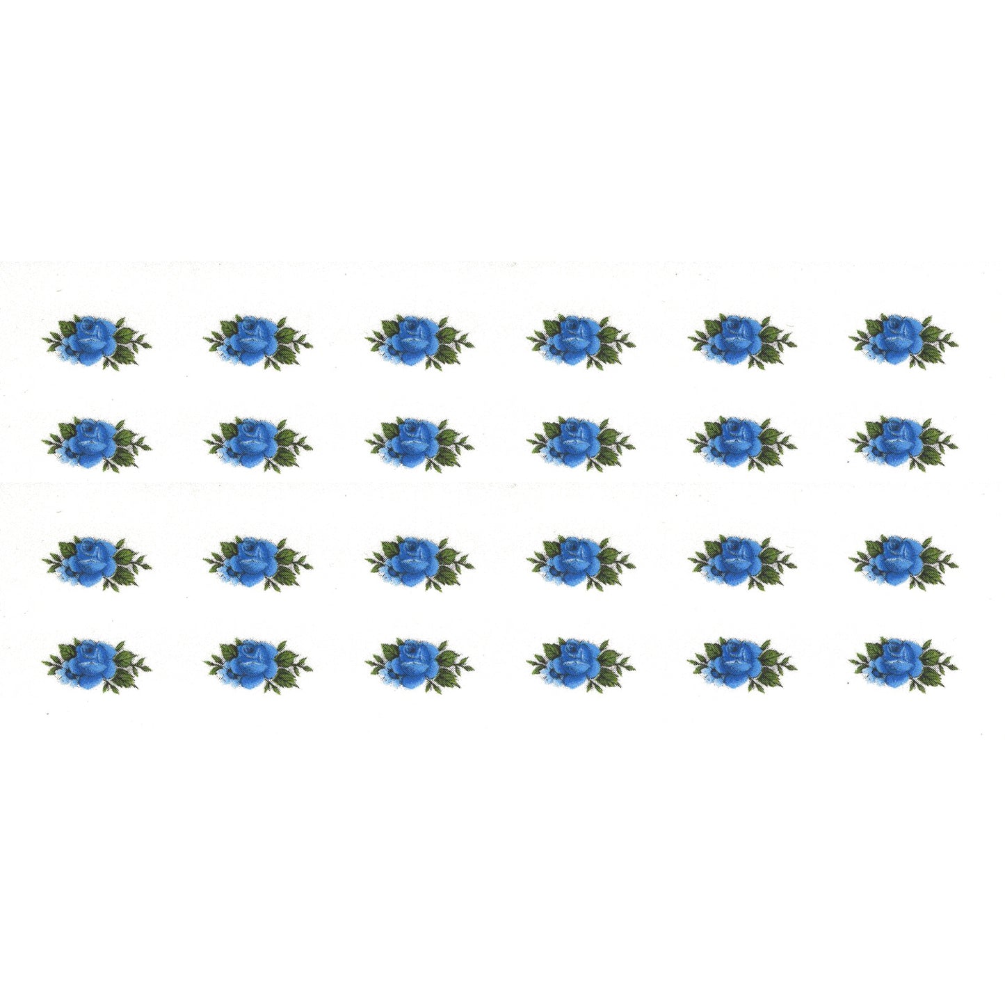 Rose Blue Flower Tiny Bud Overglaze Waterslide Ceramic Decals