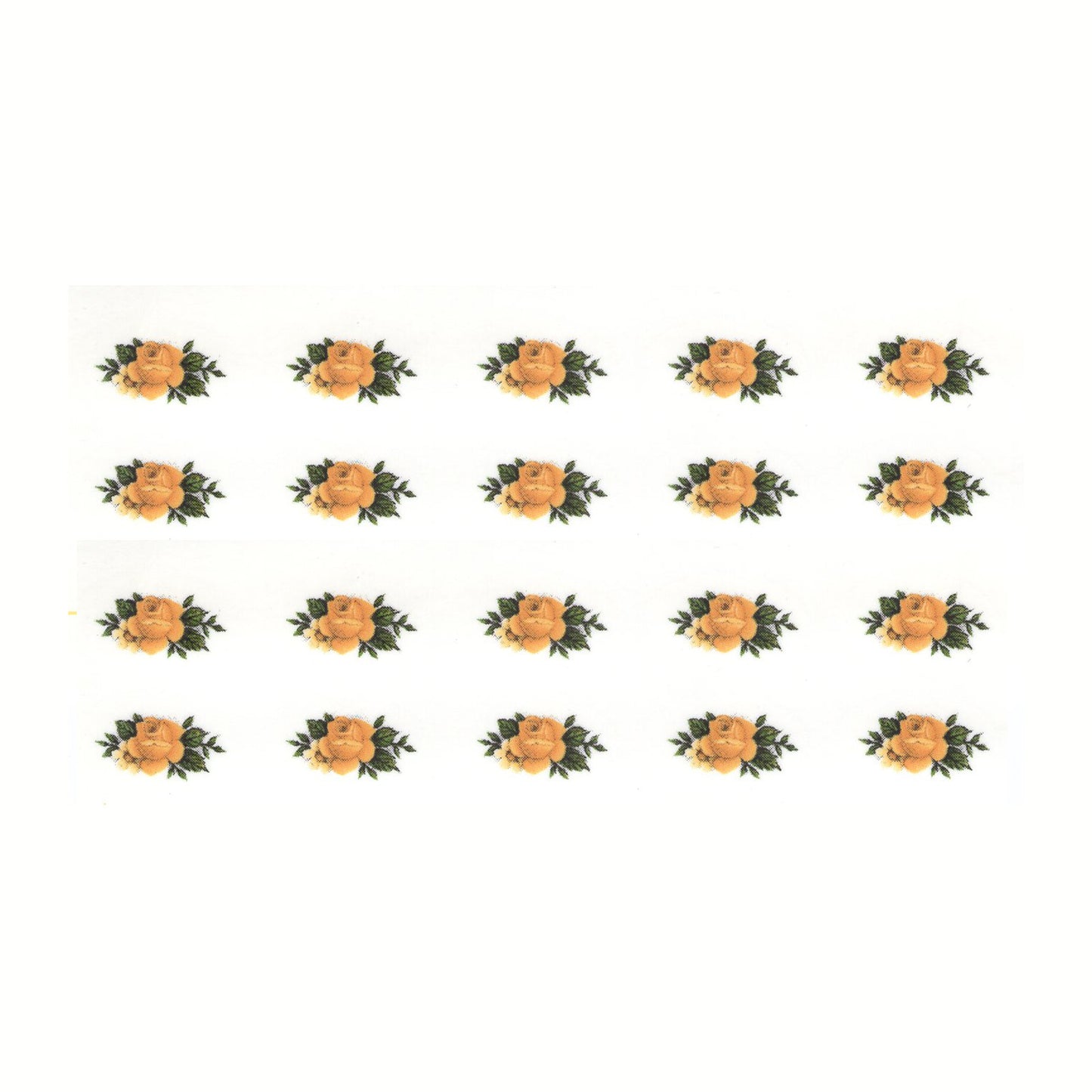 Yellow Rose Flower Tiny Overglaze Waterslide Ceramic Decals