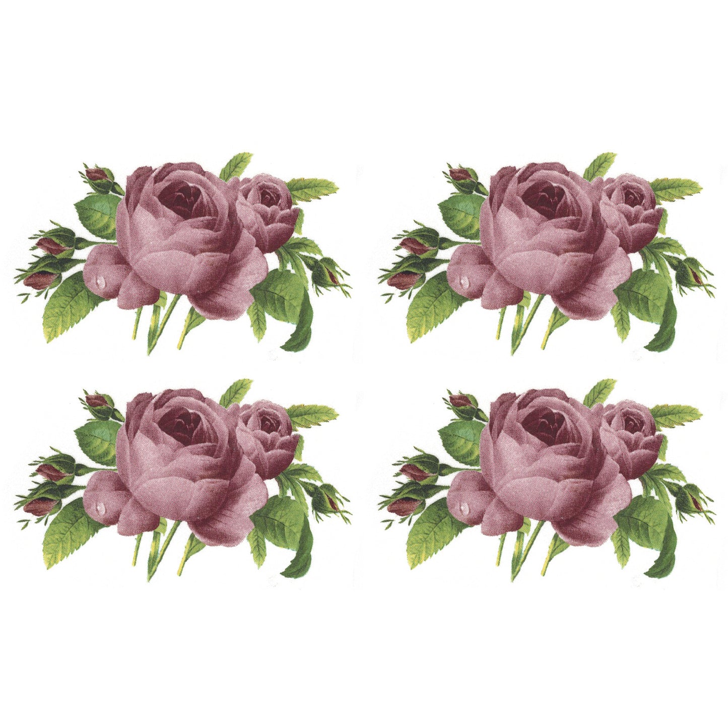 Flowers June Pink Rose Style H Overglaze Ceramic Decals