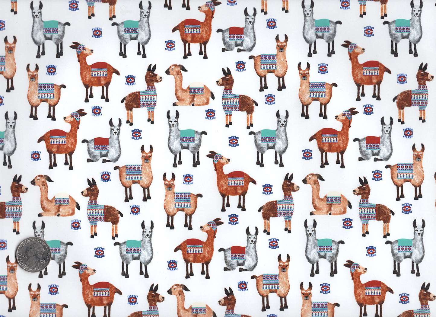 Allover Llamas Chintz 9 x 13.5 Inch Overglaze Ceramic Decal Sheet