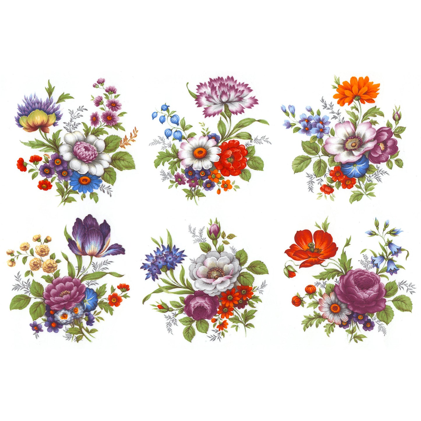 Flowers Wildflowers Bouquets Overglaze Ceramic Decals