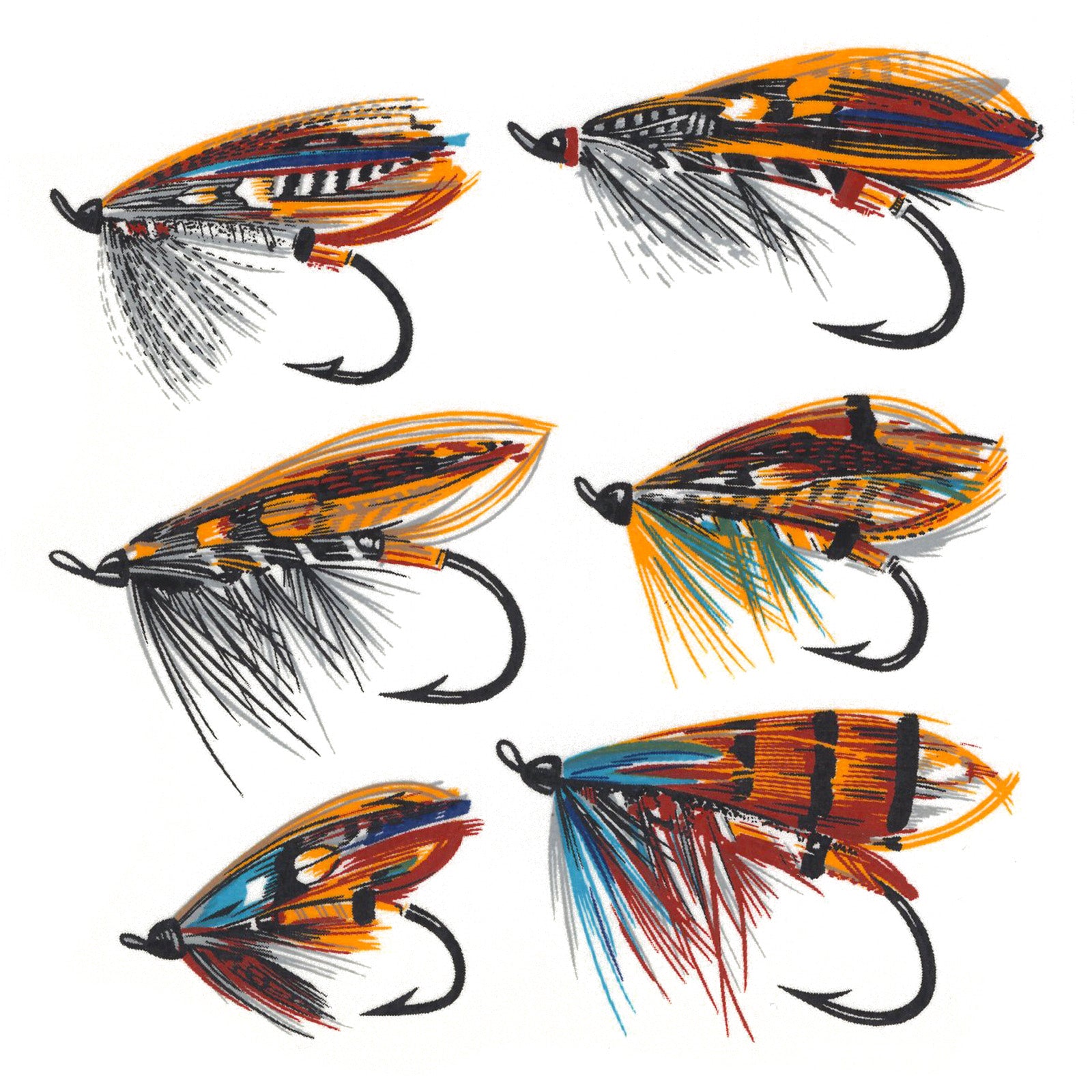 Fishing Lures Overglaze Waterslide Ceramic Decals 1.5 Inches (24 decals)