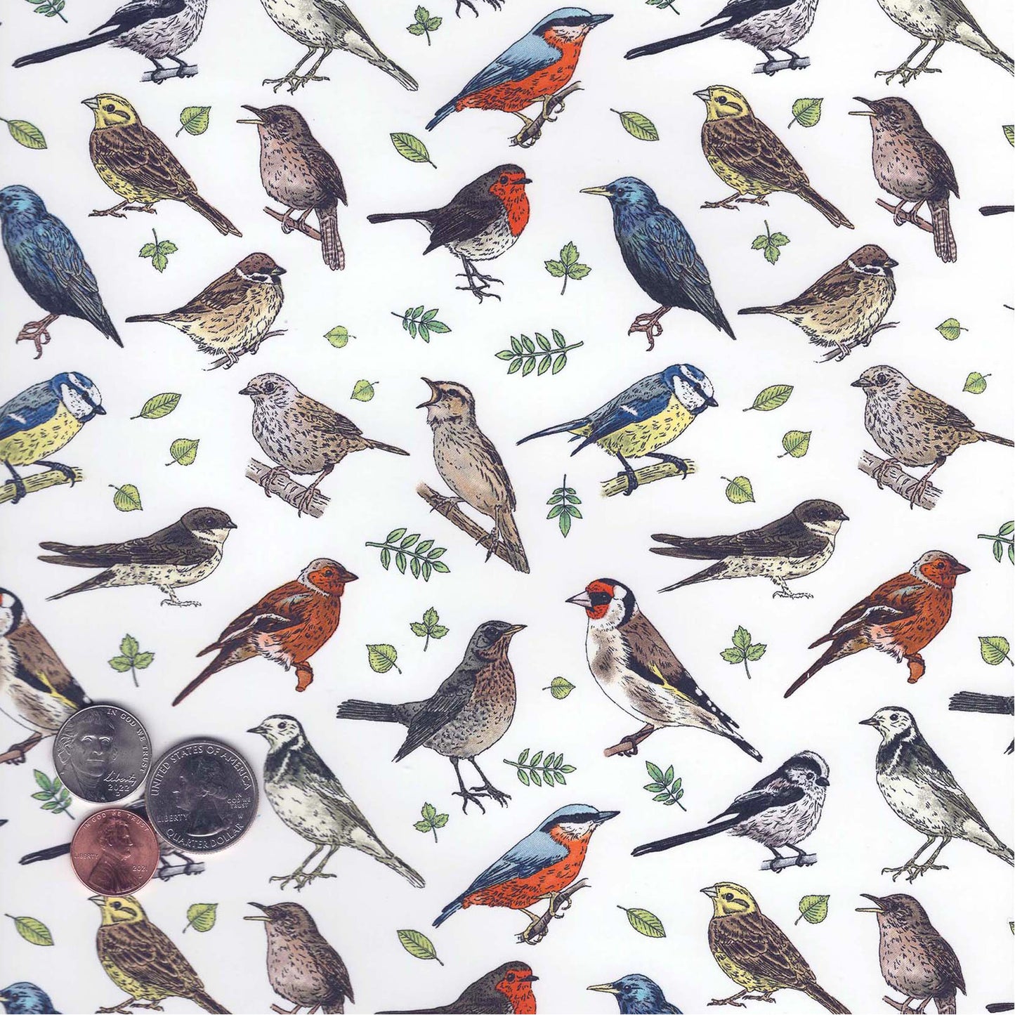 Allover Chintz Bird Song Leaves 9 x 13.5 Inch Ceramic Decal Sheet