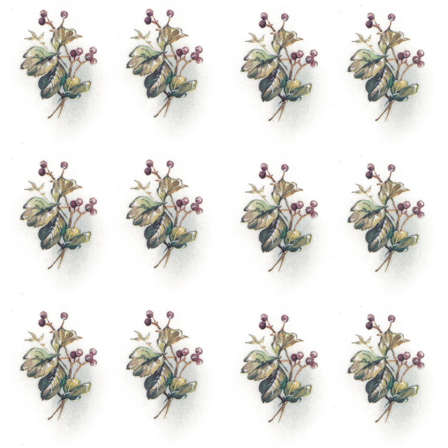 White Pink Wildflower 1 Inch 16 pcs Overglaze Waterslide Ceramic Decals
