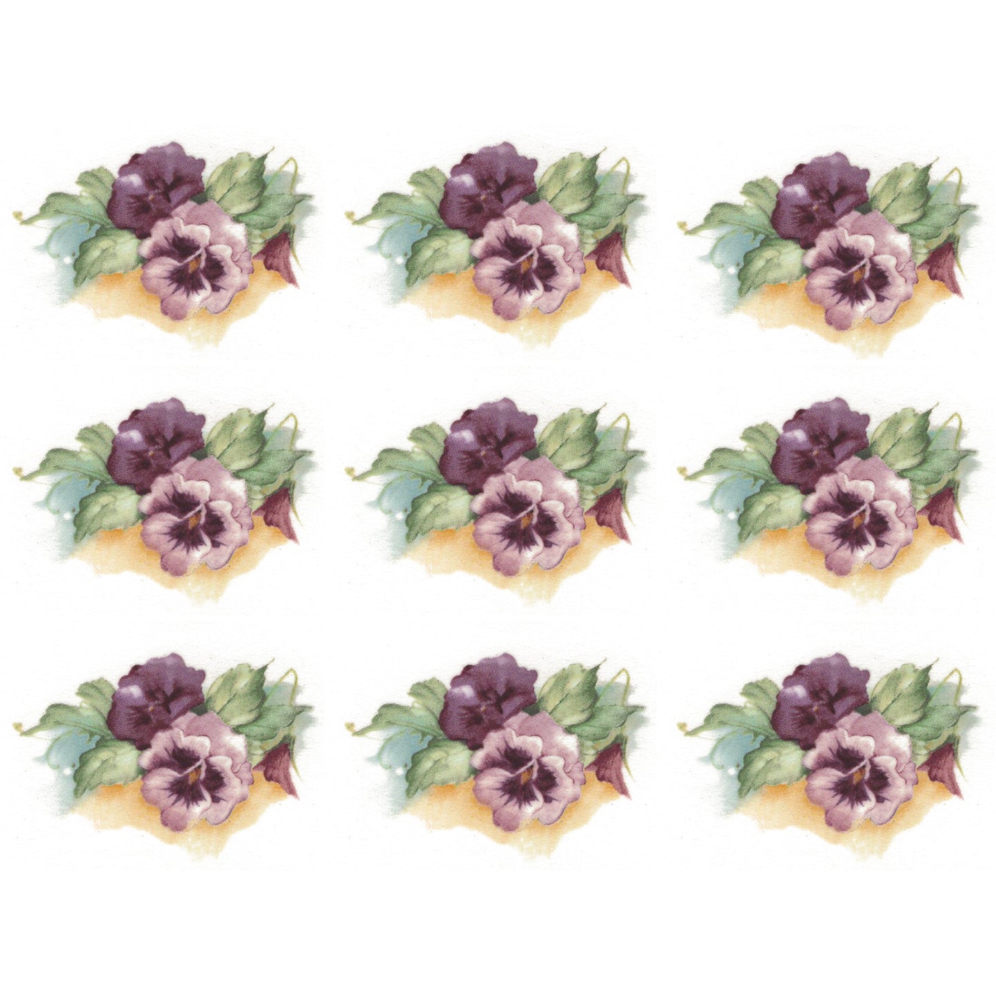 Flowers Morgan Pansy G Overglaze Ceramic Decals