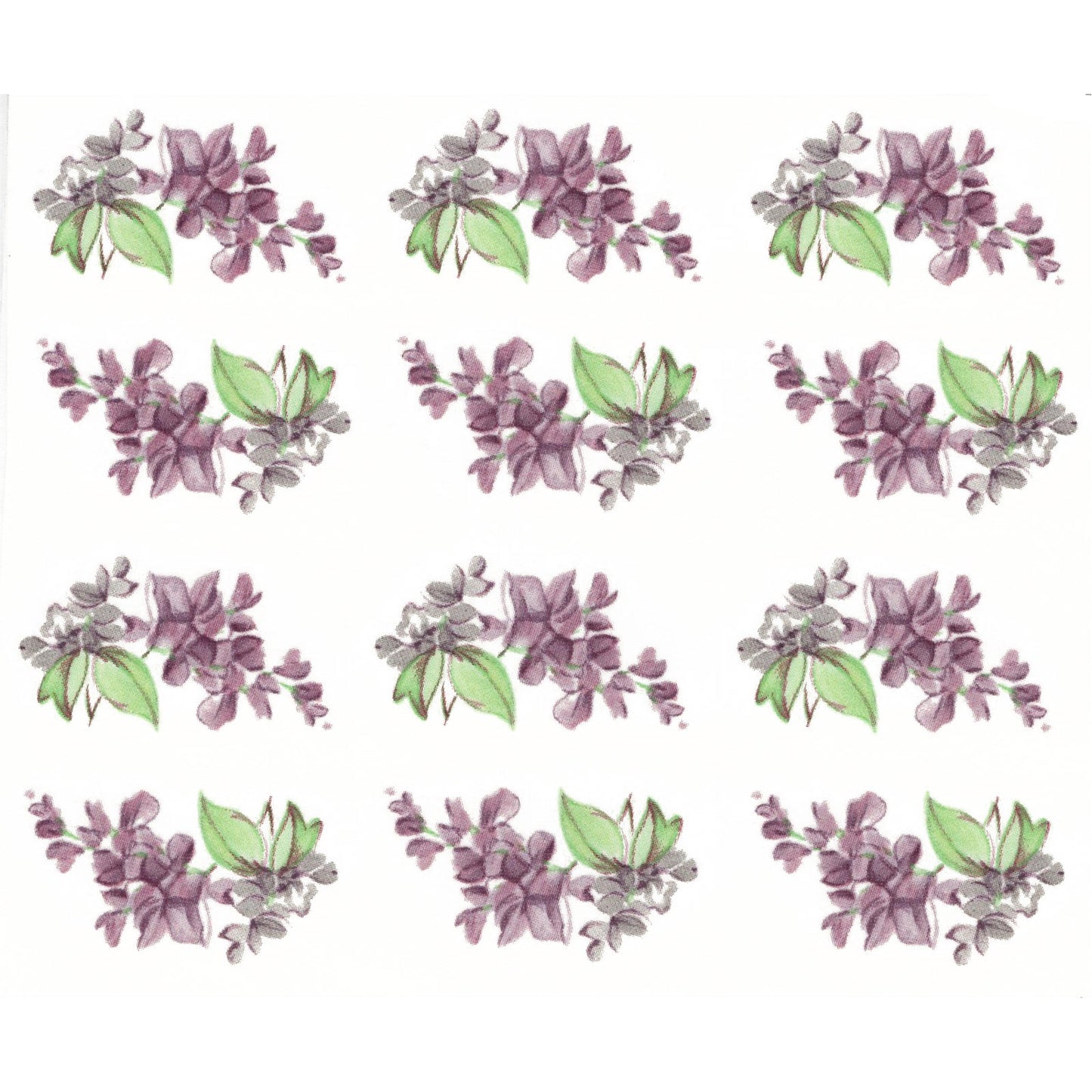 Flowers Lilac Mist Style T Overglaze Ceramic Decals