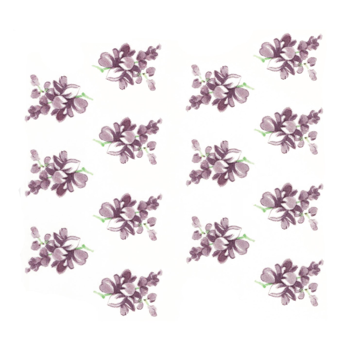 Flowers Lilac Mist 1 Inch Overglaze Ceramic Decals