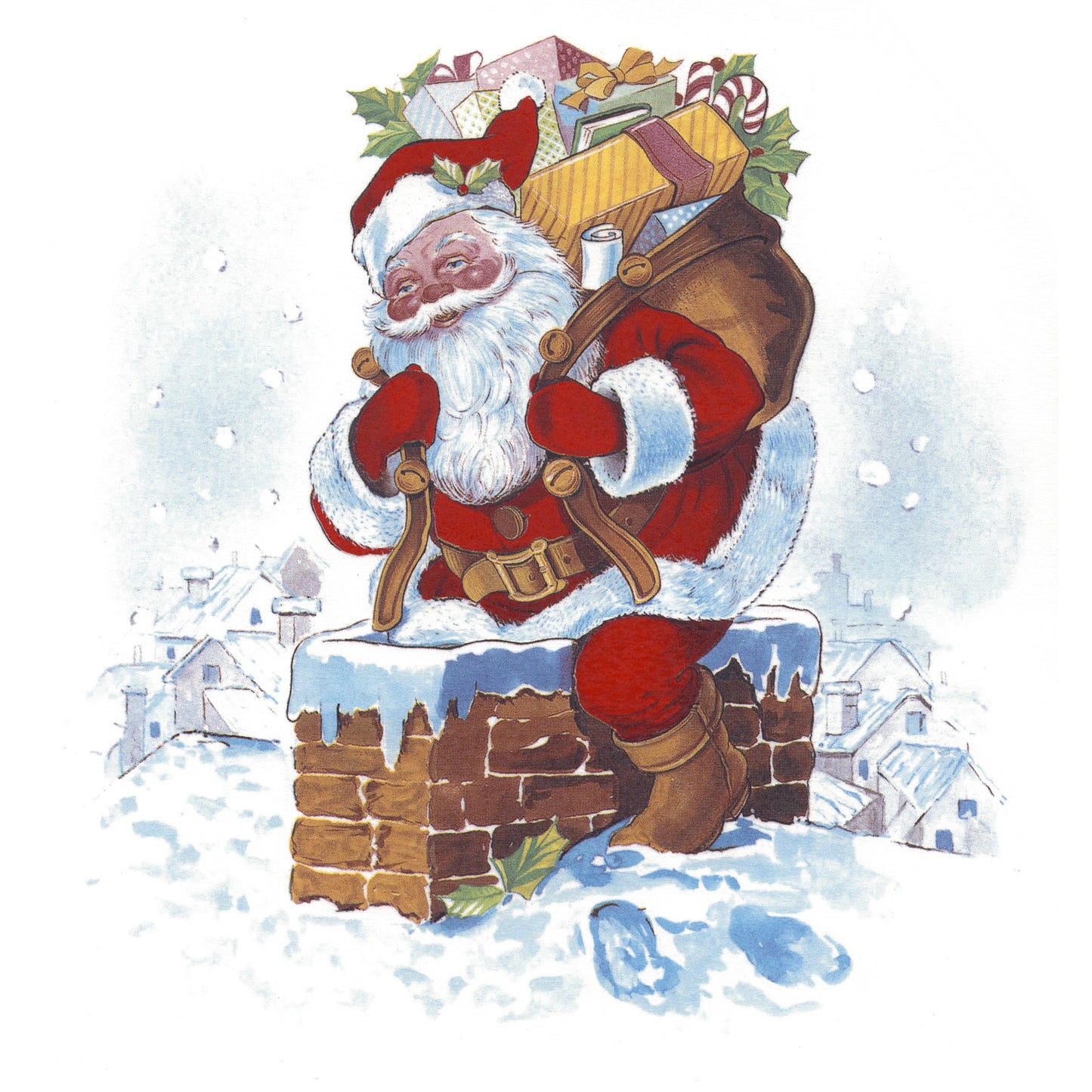 Christmas Santa Claus Overglaze Ceramic Decals