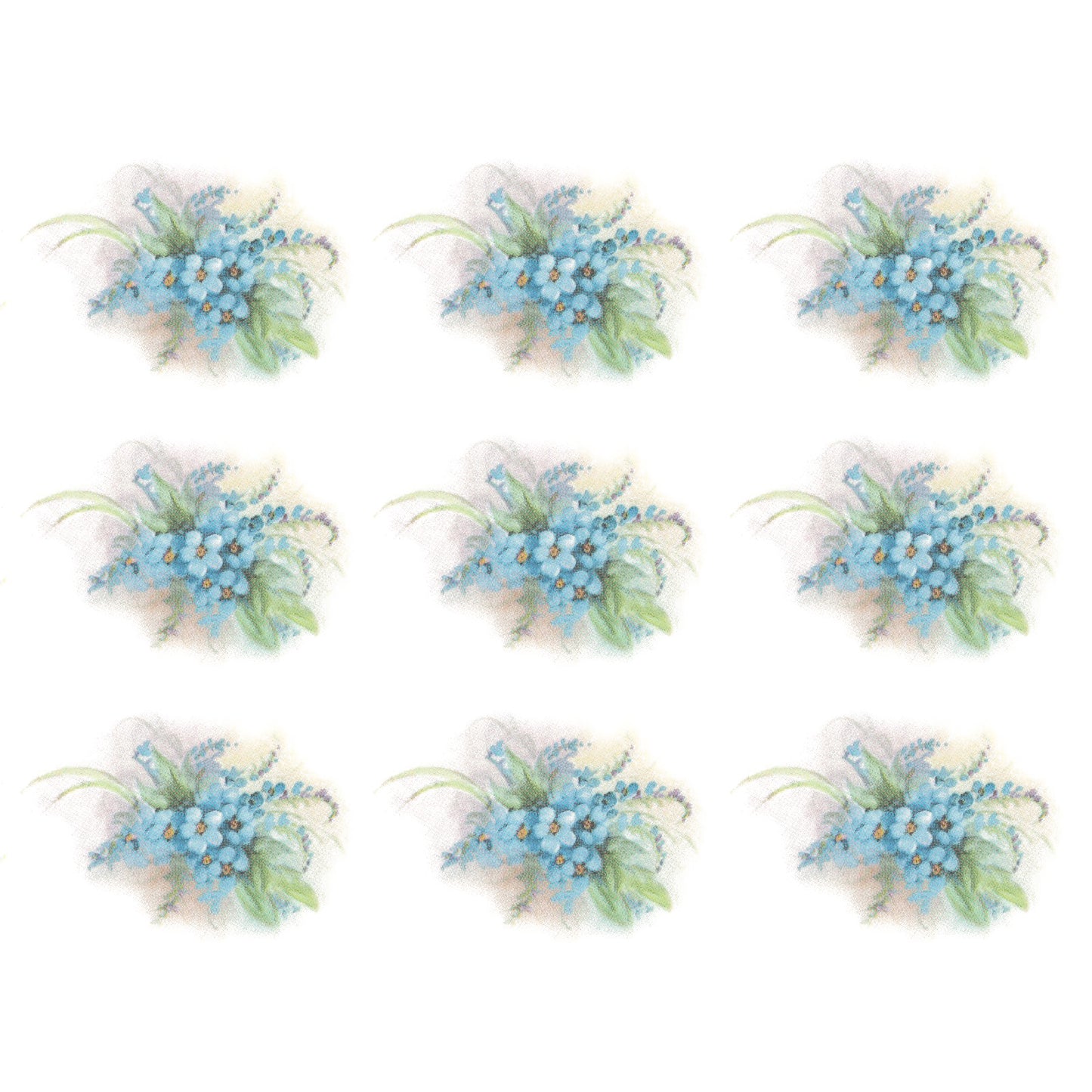 Flowers Blue Forget Me Not Overglaze Ceramic Decals