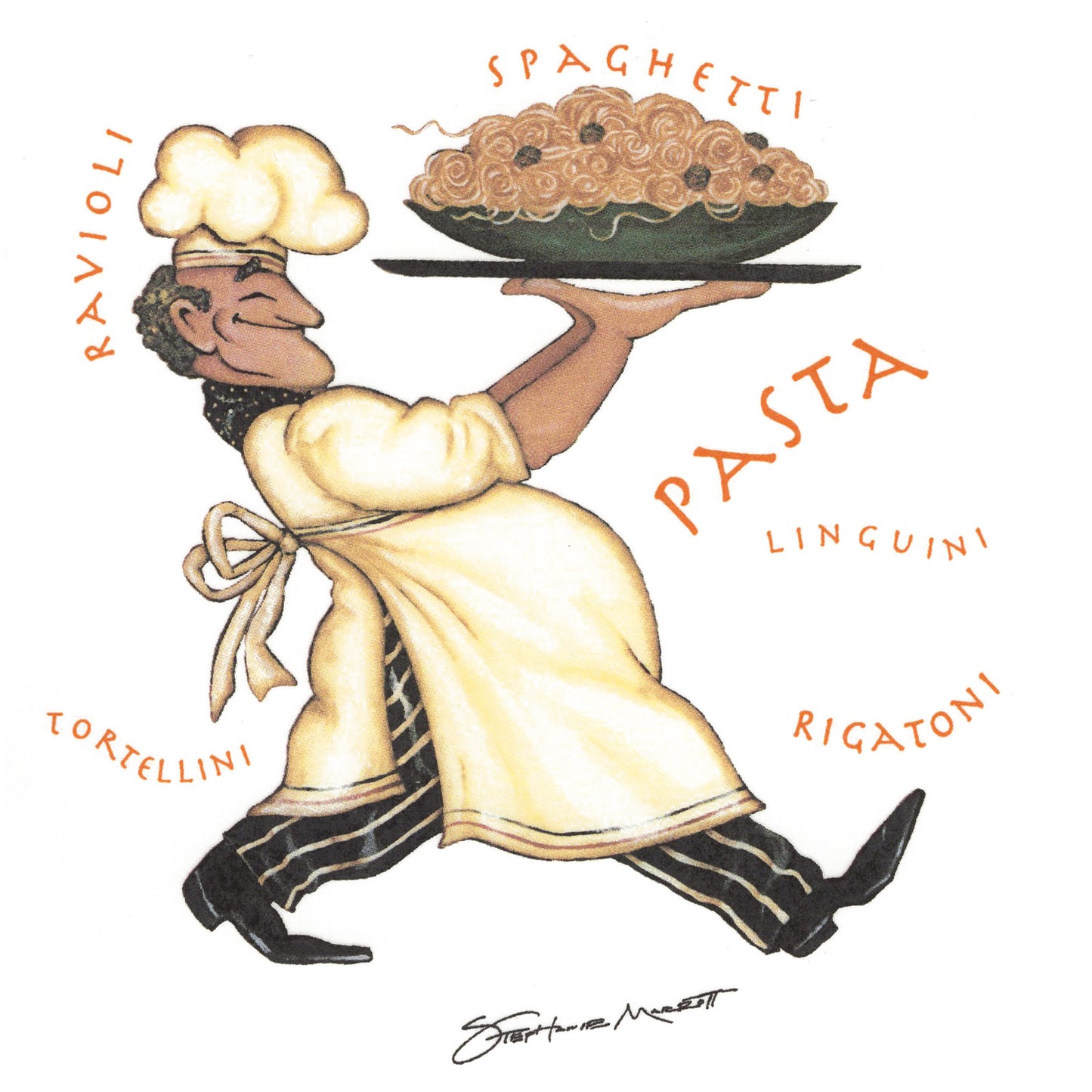 Pasta Chef No Background Overglaze Ceramic Decals