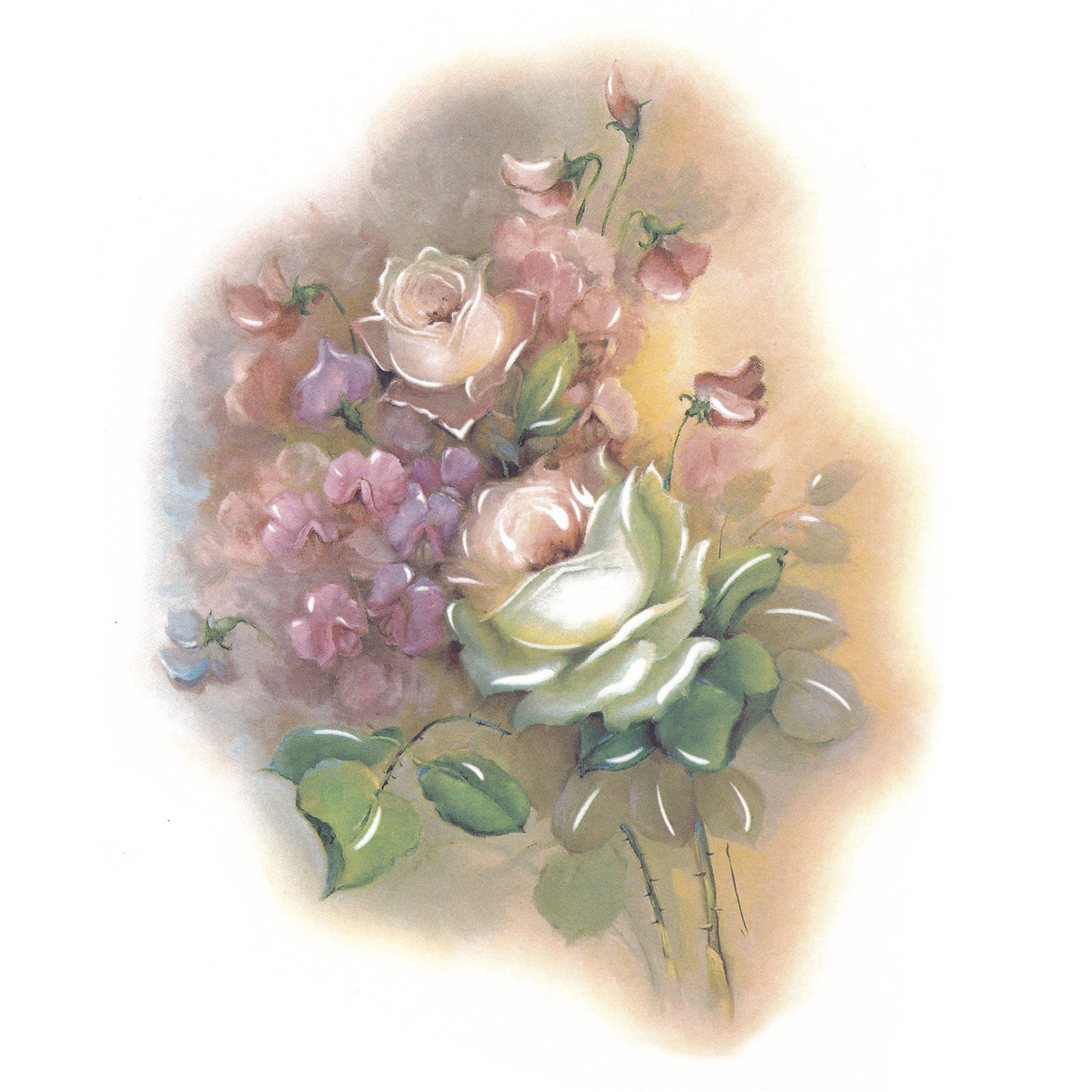 Flowers Roses Overglaze Ceramic Decals