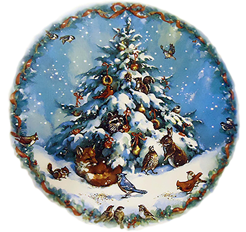 Nature's Greetings Christmas Tree Overglaze Ceramic Decals