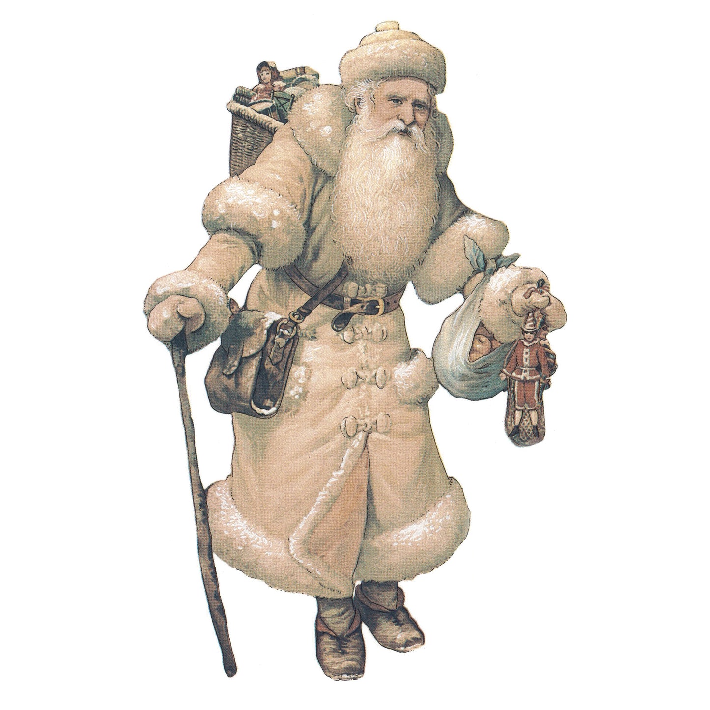 Christmas Victorian Santa Overglaze Ceramic Decals