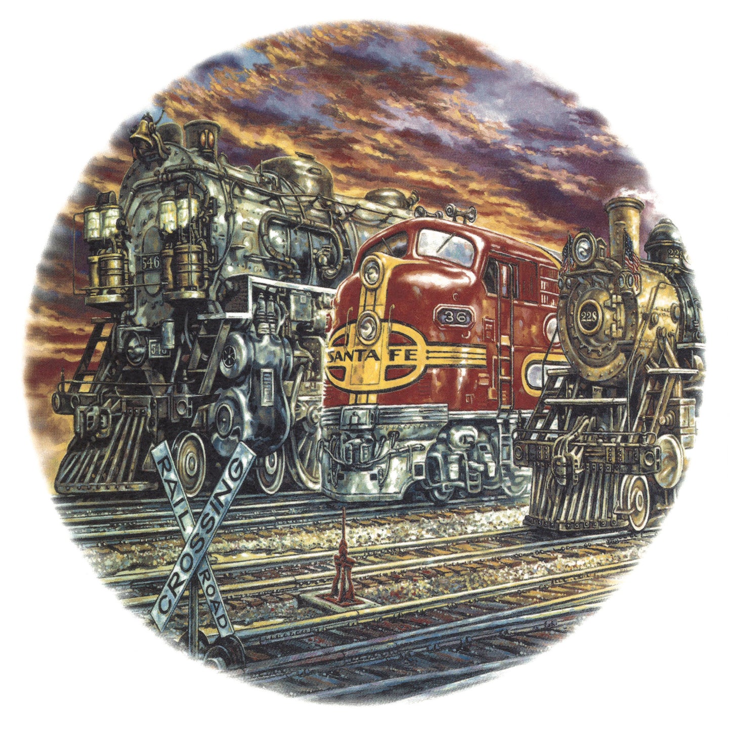 Heritage of the Rail Santa Fe Train Overglaze Ceramic Decals