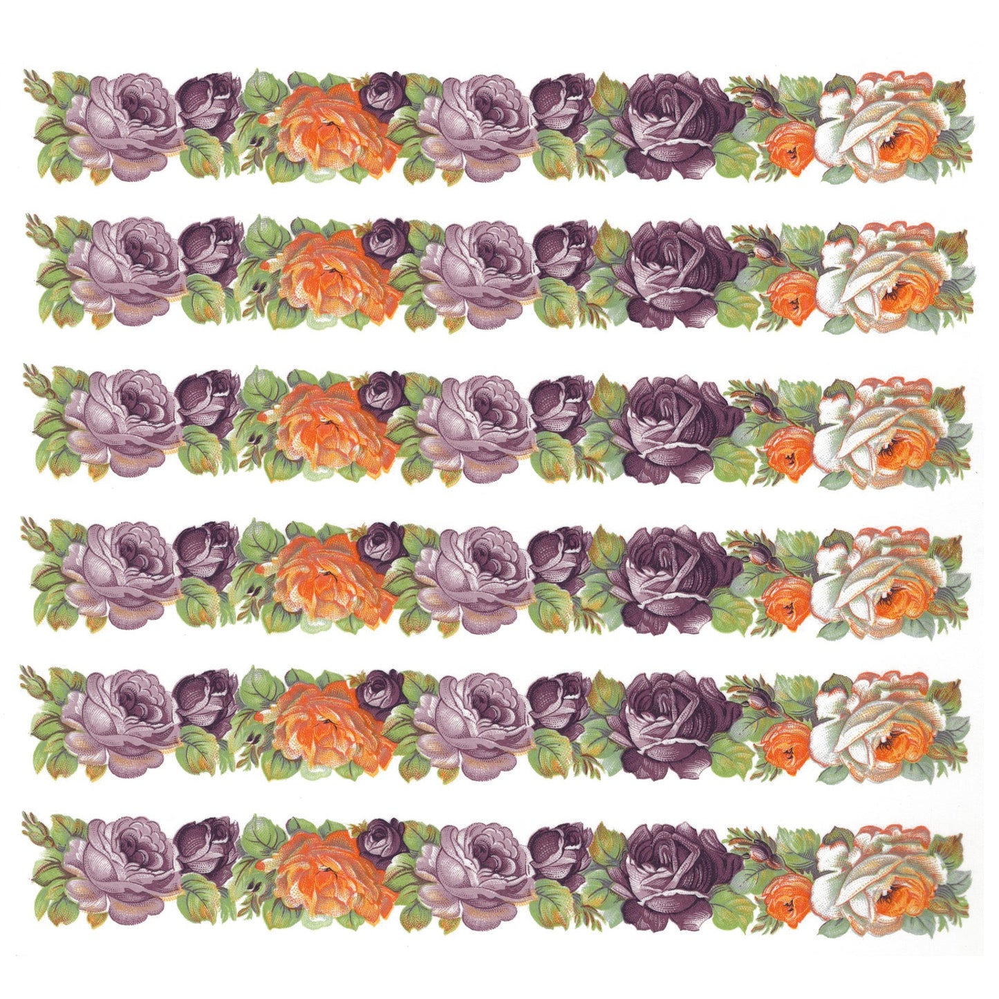 Roses Borders and Curves Overglaze Ceramic Decals