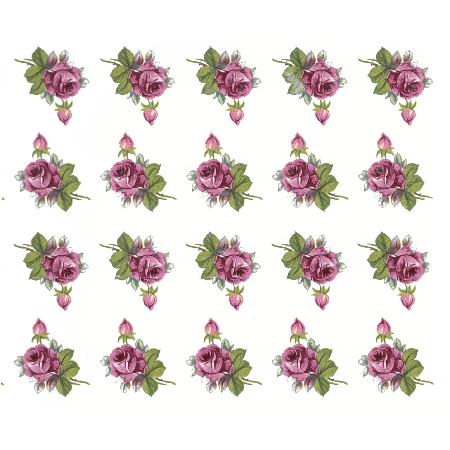 Flowers Rose Camille Overglaze Ceramic Decals