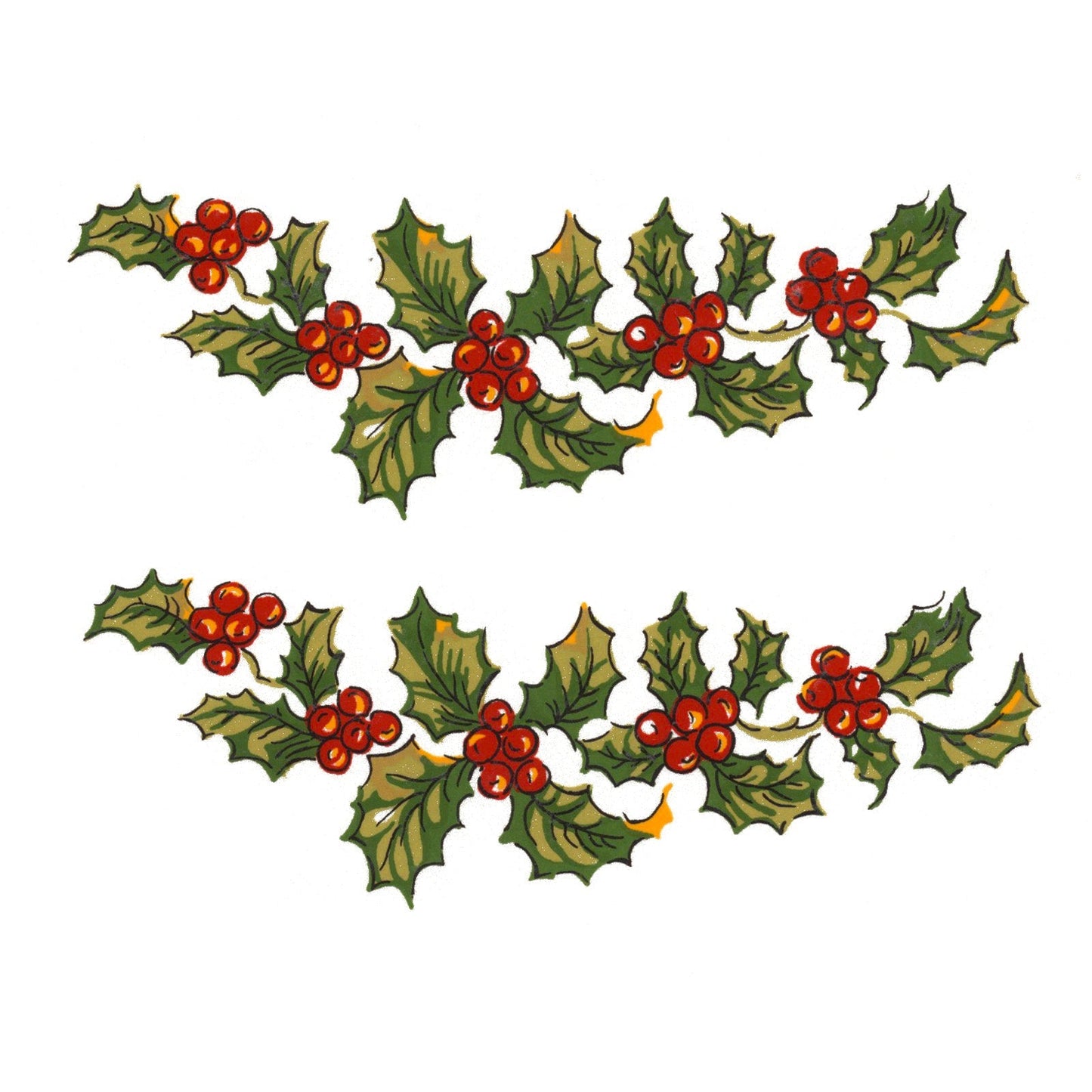 Christmas Holly Berries Overglaze Ceramic Decals