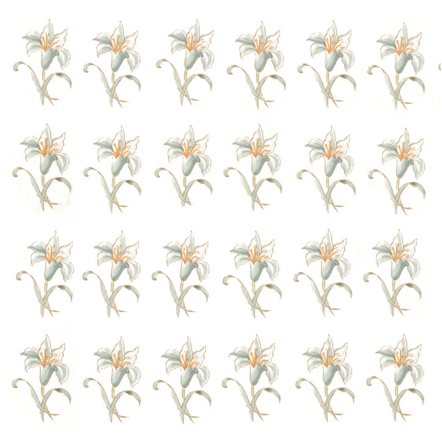 Flowers Blue Day Lily Overglaze Ceramic Decals
