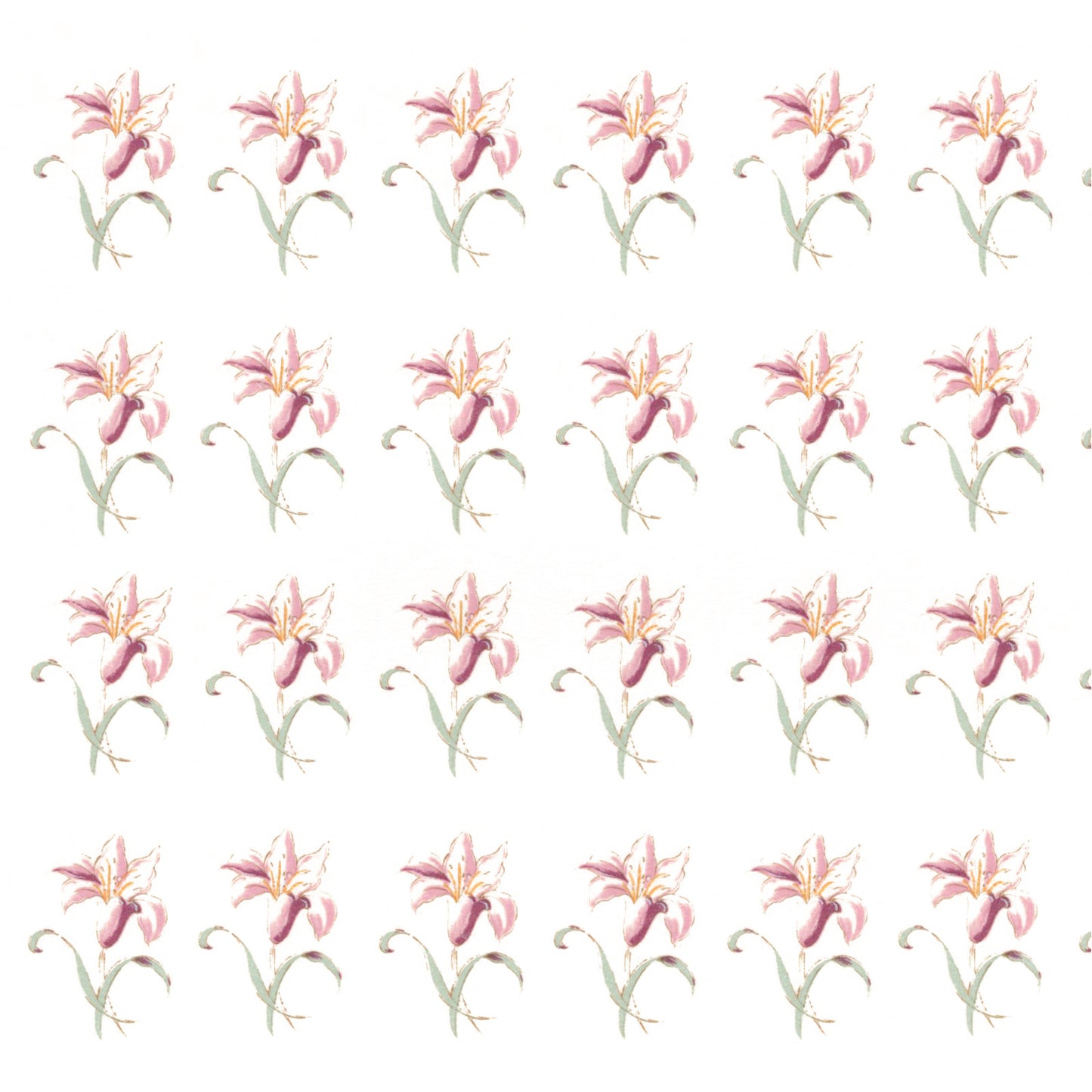 Flowers Pink Lady Lily Overglaze Ceramic Decals