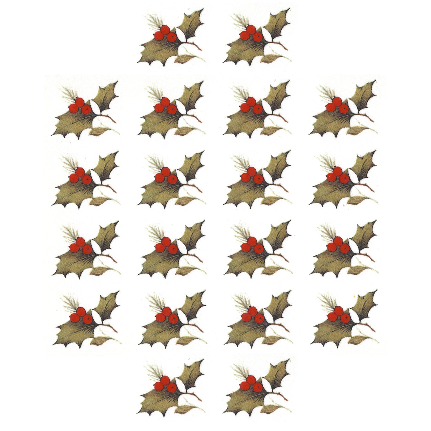 Christmas Holly Berries Overglaze Ceramic Decals
