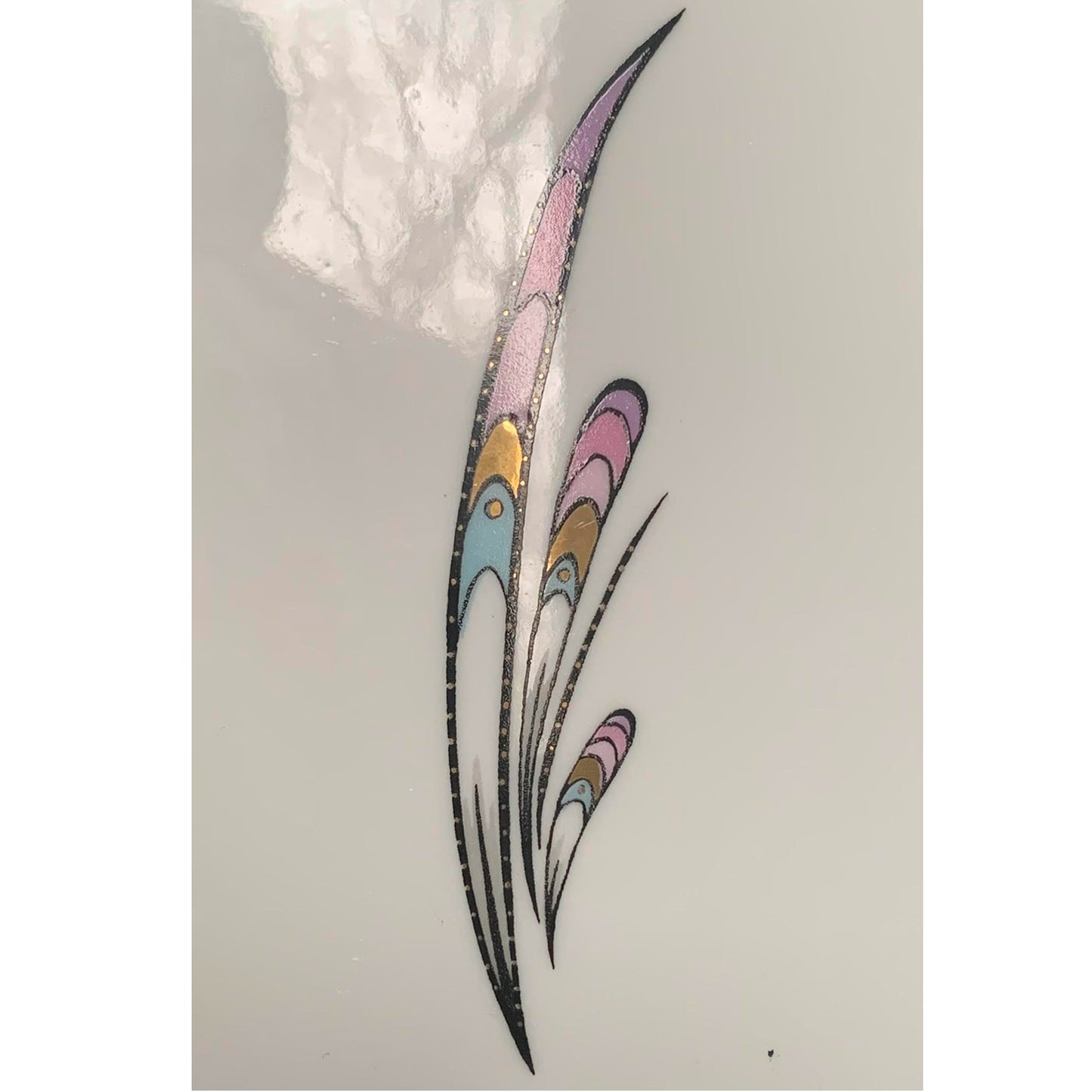 Southwest Design with Gold Overglaze Ceramic Decals