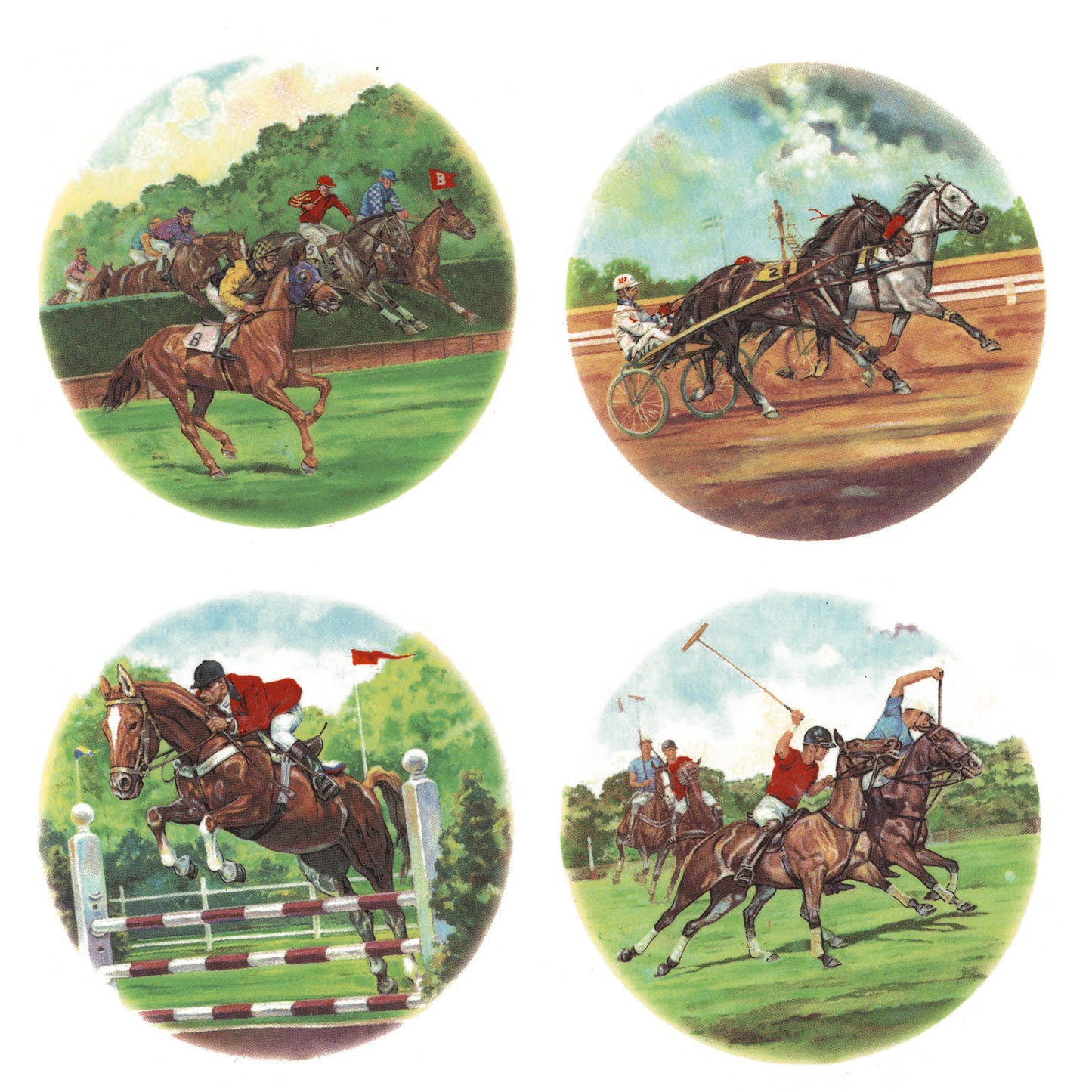 Equestrian Horse Riders Overglaze Ceramic Decals