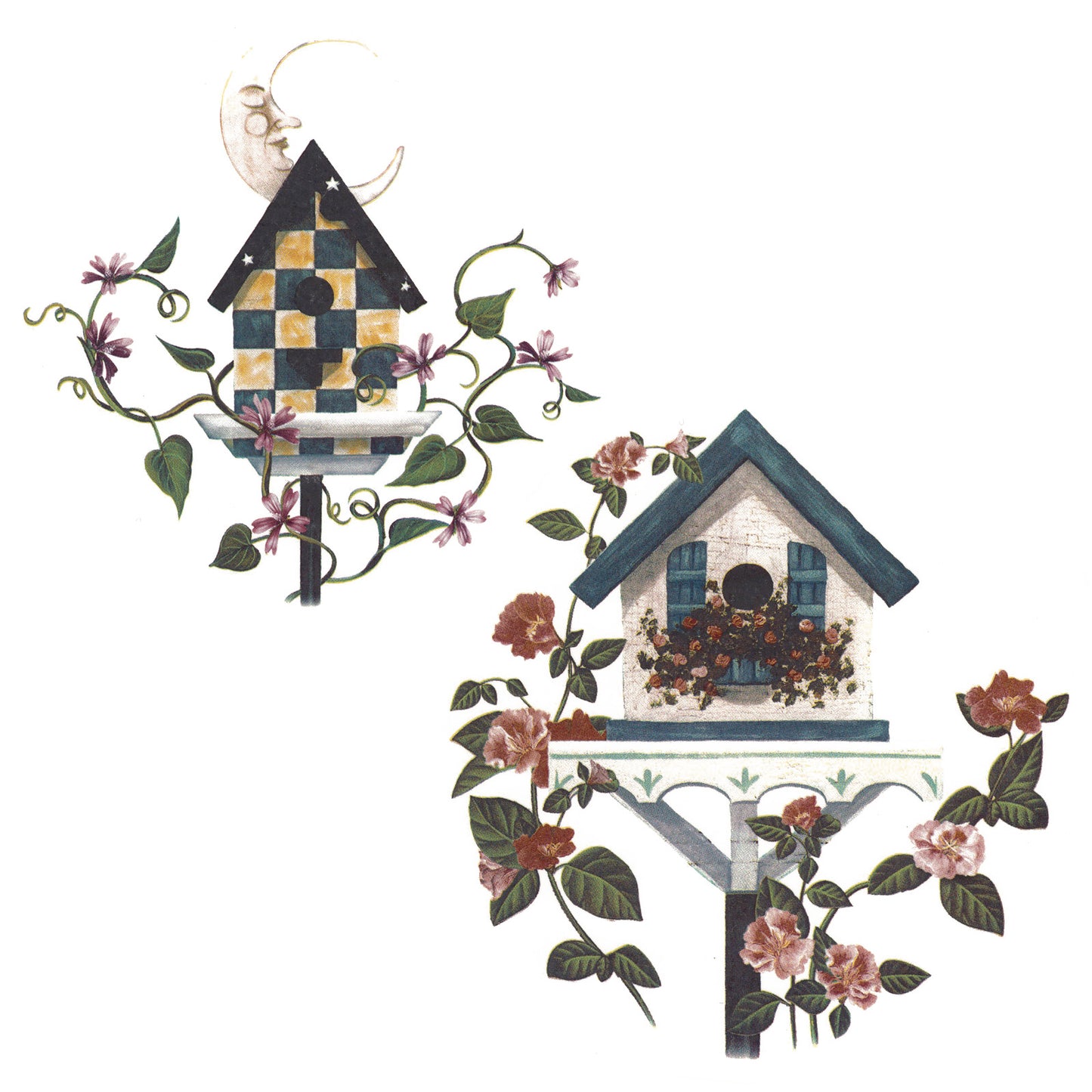 Birdhouses Overglaze Ceramic Decals