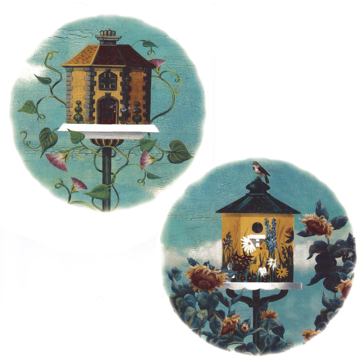 Birdhouses Overglaze Ceramic Decals